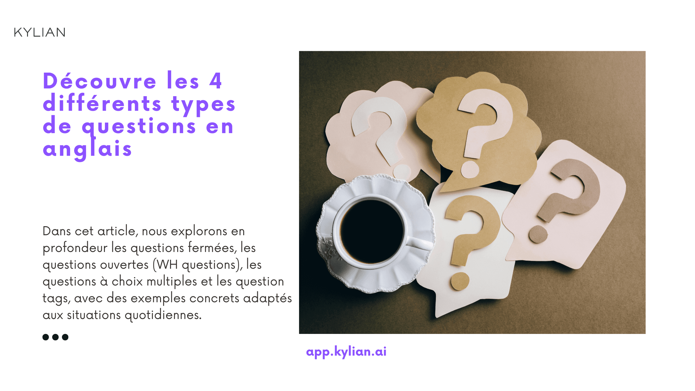 Découvre les 4 différents types de questions en anglais