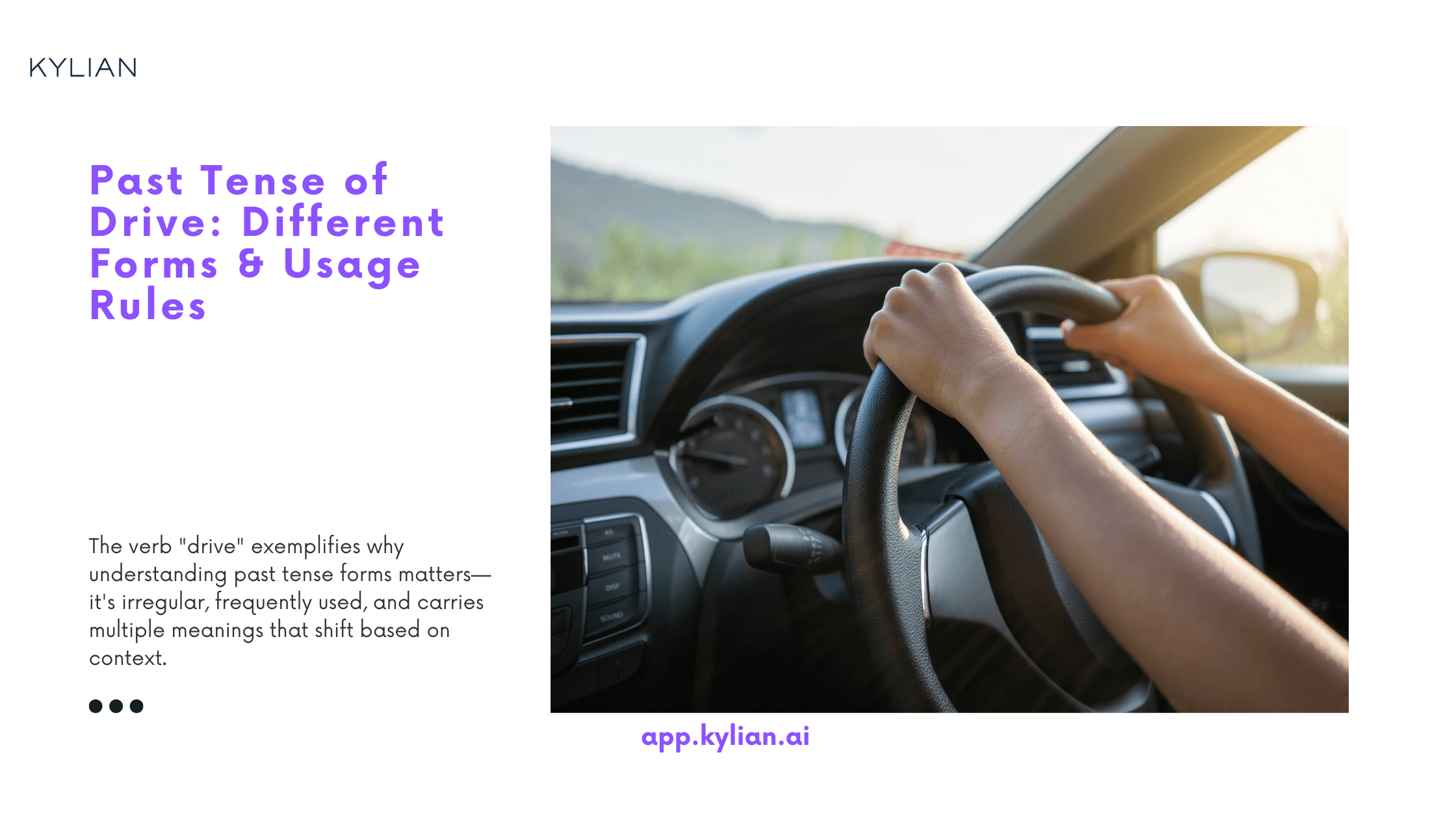 Past Tense of Drive: Different Forms & Usage Rules