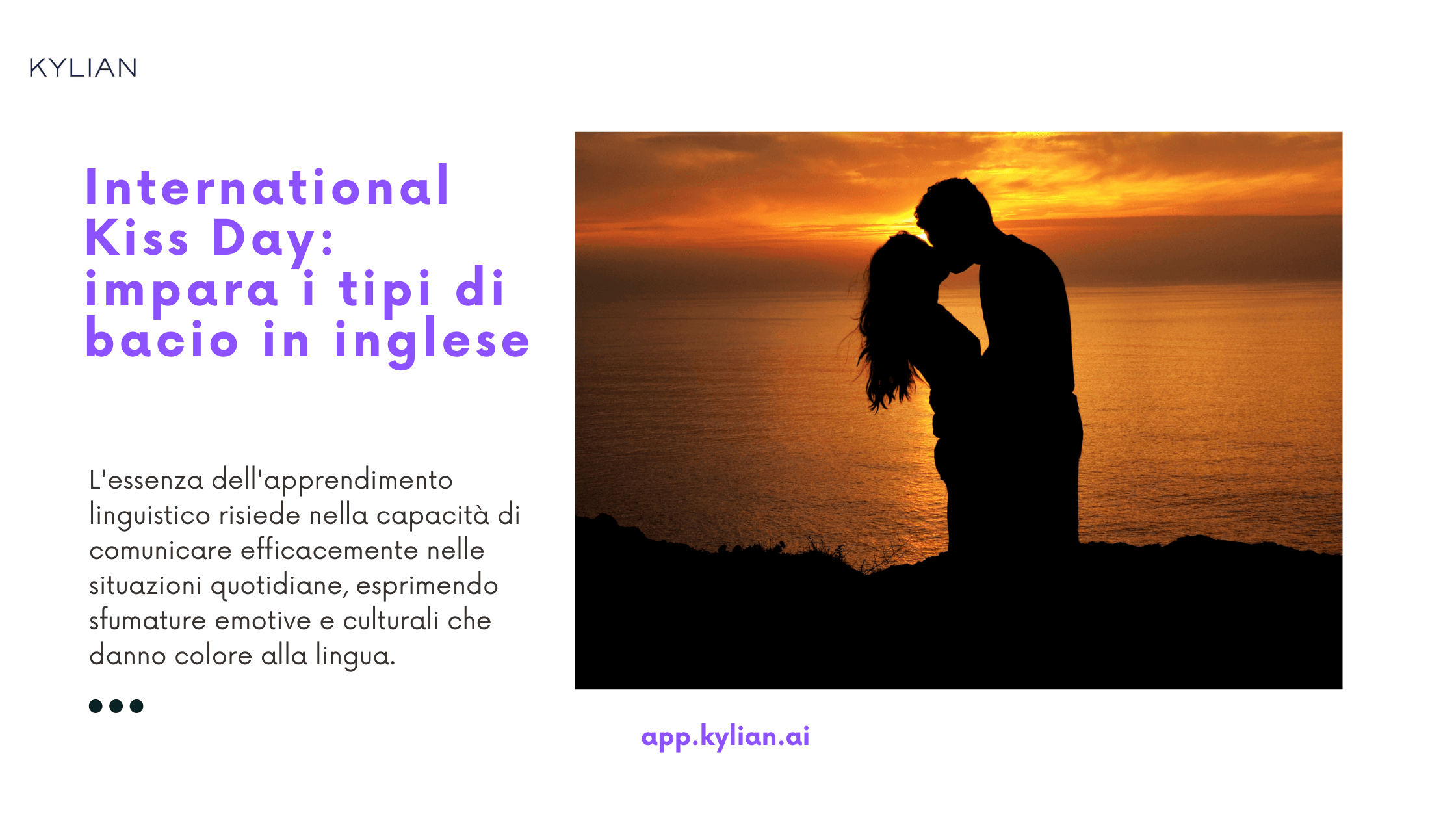 International Kiss Day: impara i tipi di bacio in inglese