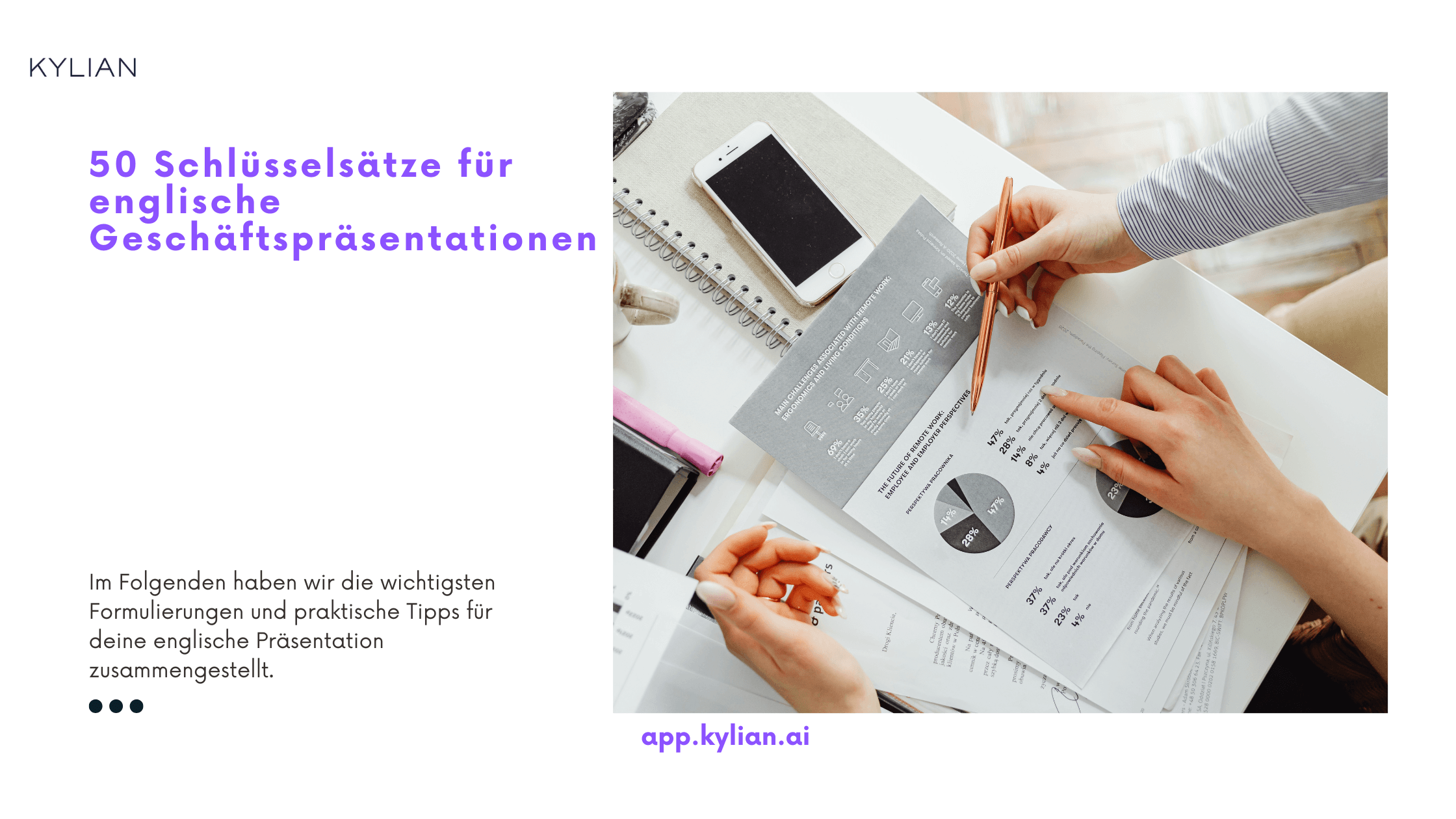 50 Schlüsselsätze für englische Geschäftspräsentationen