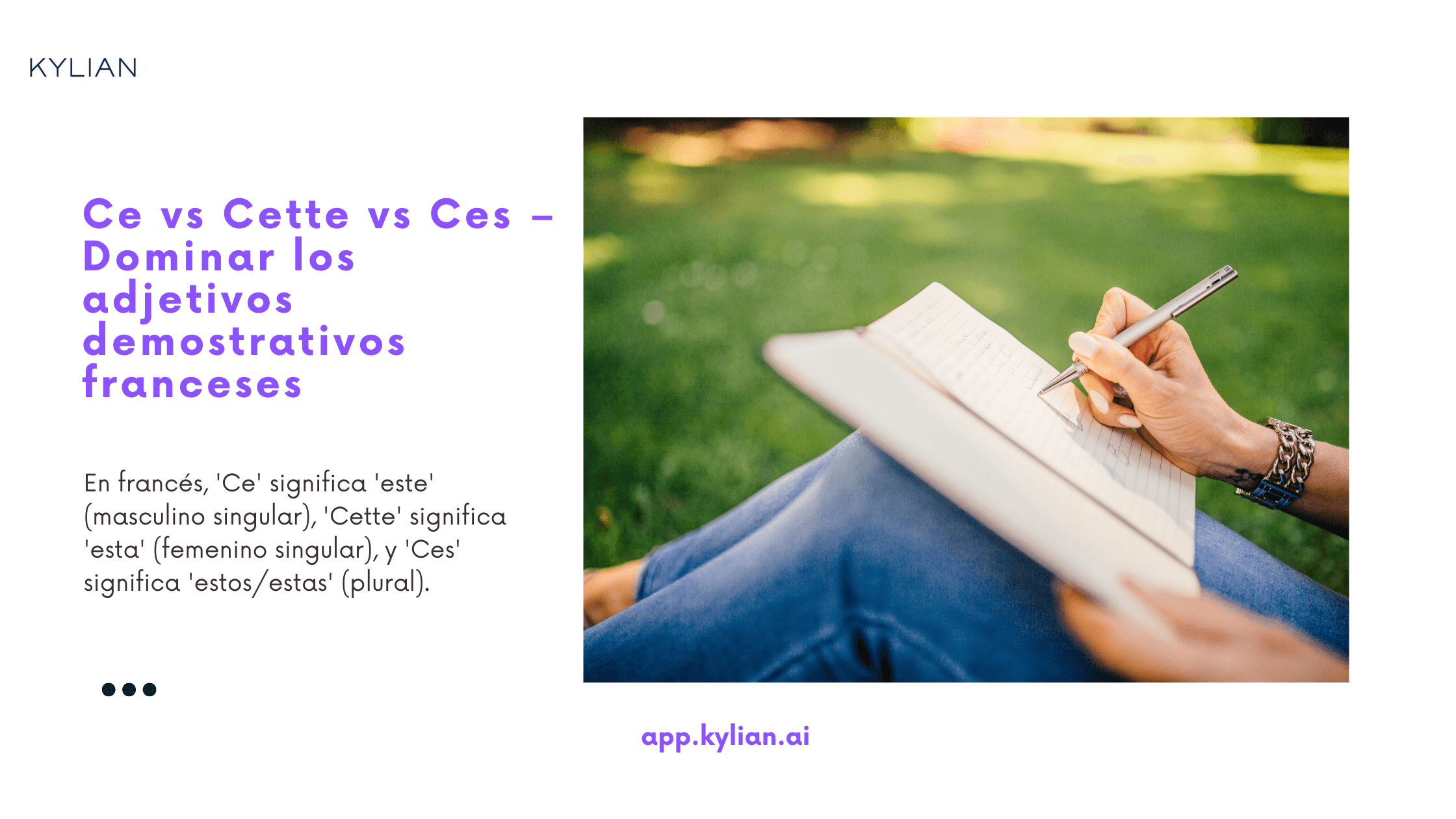 Ce vs Cette vs Ces – Dominar los adjetivos demostrativos franceses