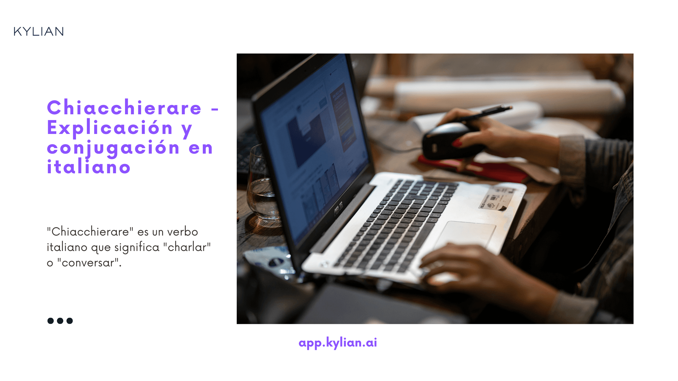 Chiacchierare - Explicación y conjugación en italiano