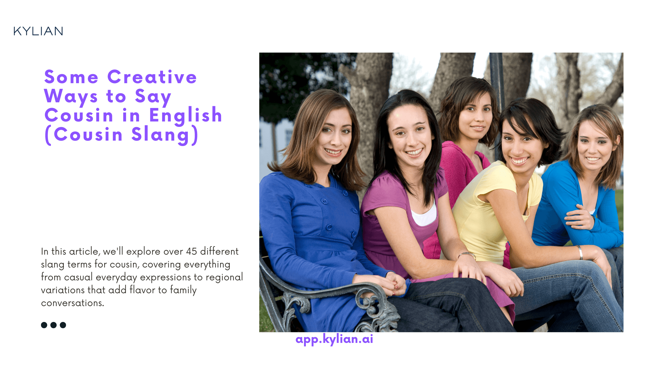 Some Creative Ways to Say Cousin in English (Cousin Slang)