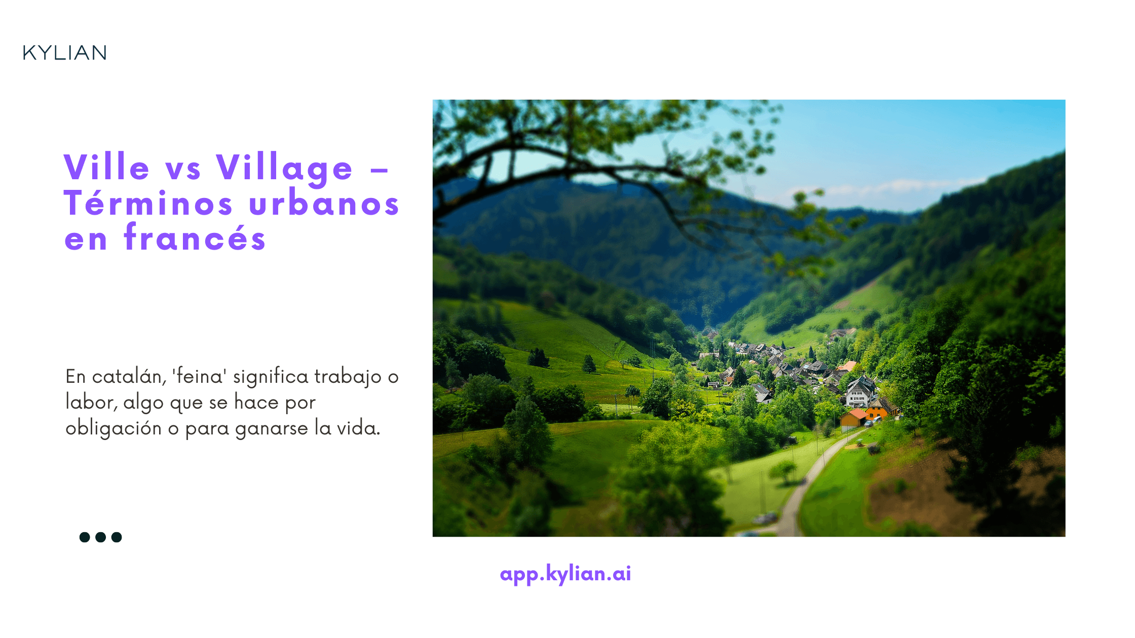 Ville vs Village – Términos urbanos en francés