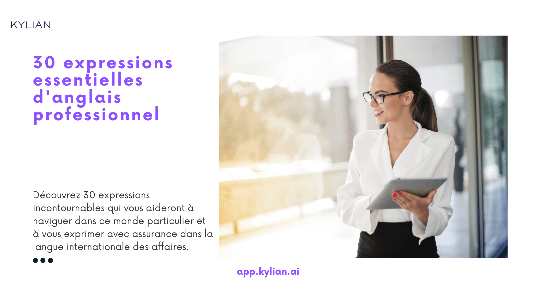 30 expressions essentielles d'anglais professionnel