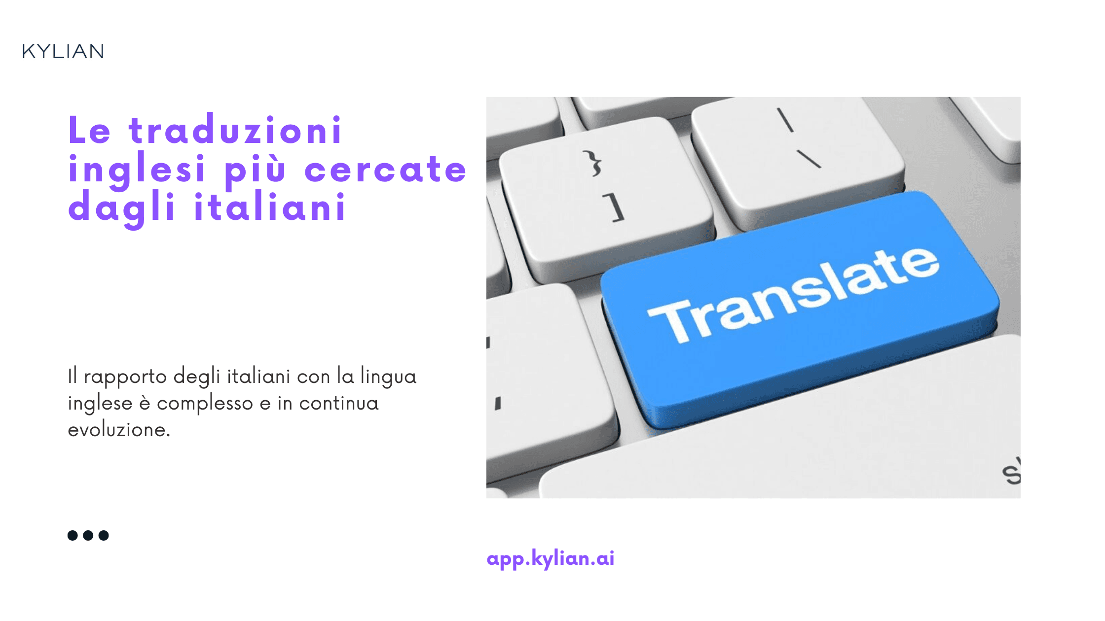 Le traduzioni inglesi più cercate dagli italiani