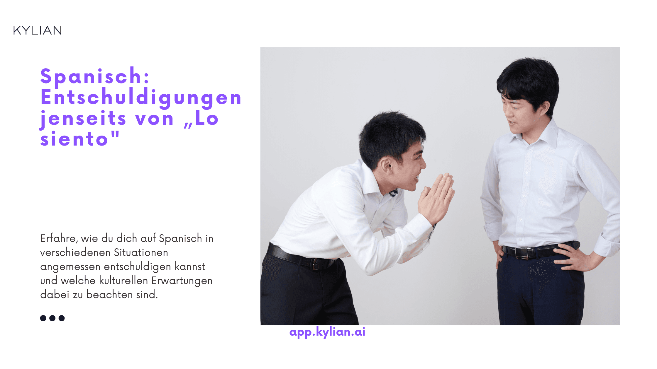 Spanisch: Entschuldigungen jenseits von „Lo siento"
