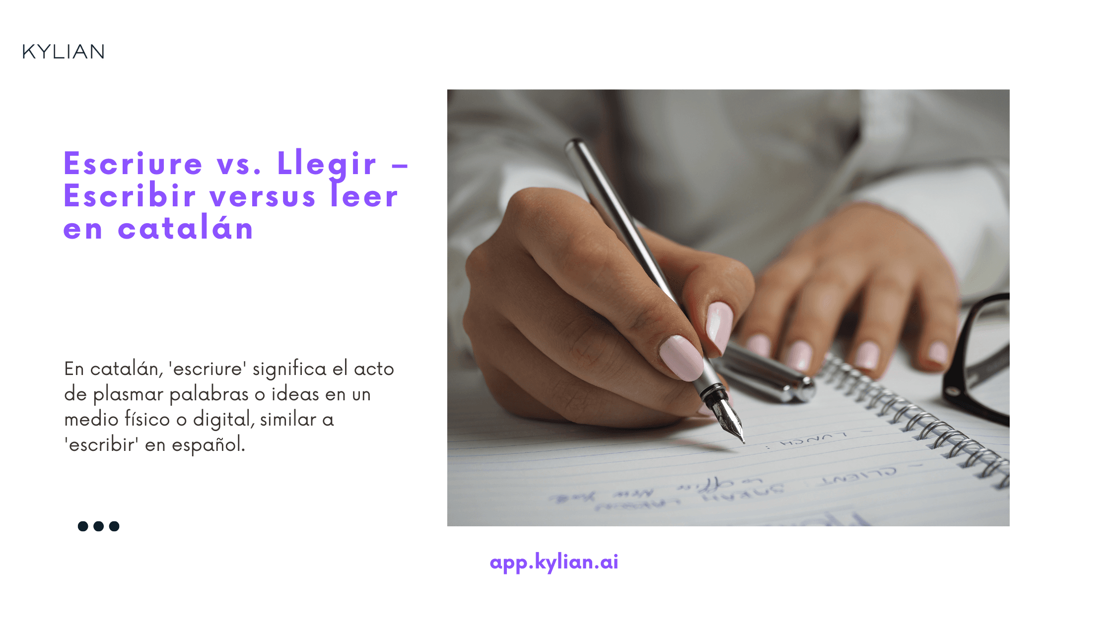 Escriure vs. Llegir – Escribir versus leer en catalán