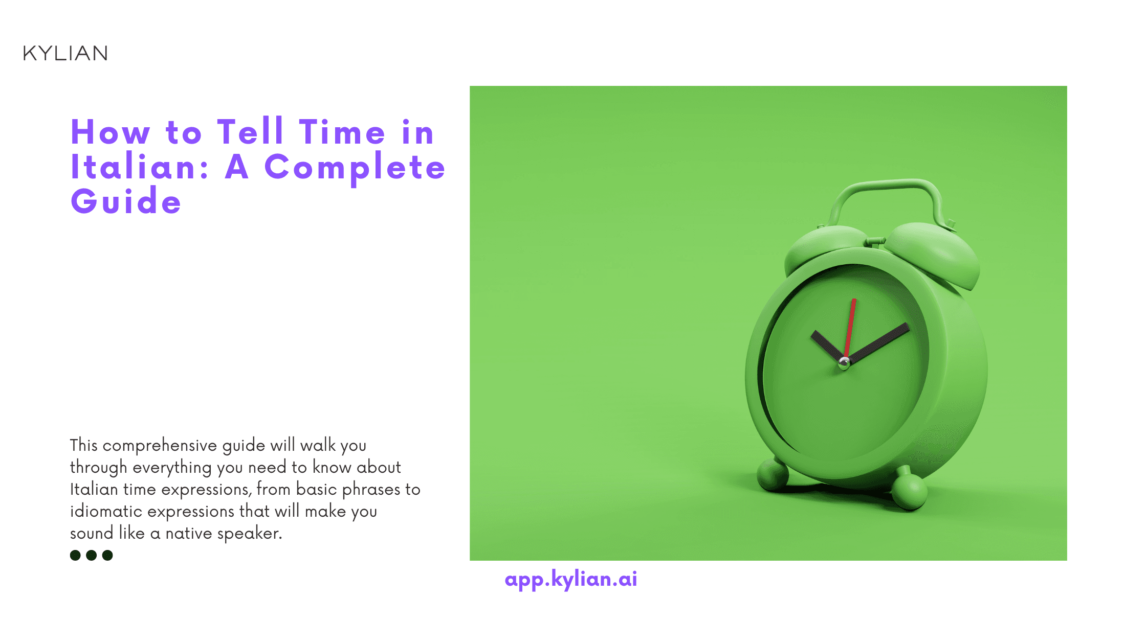 How to Tell Time in Italian: A Complete Guide