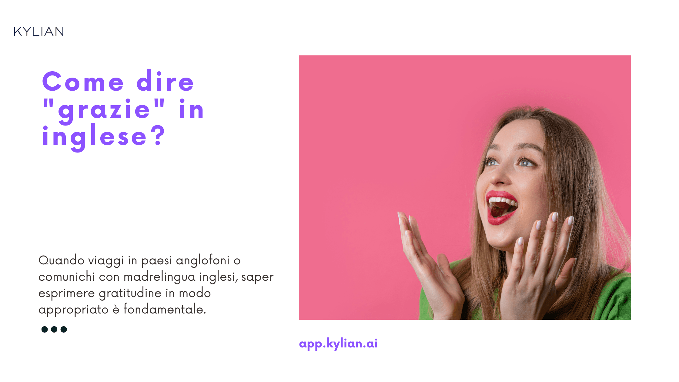 Come dire "grazie" in inglese?