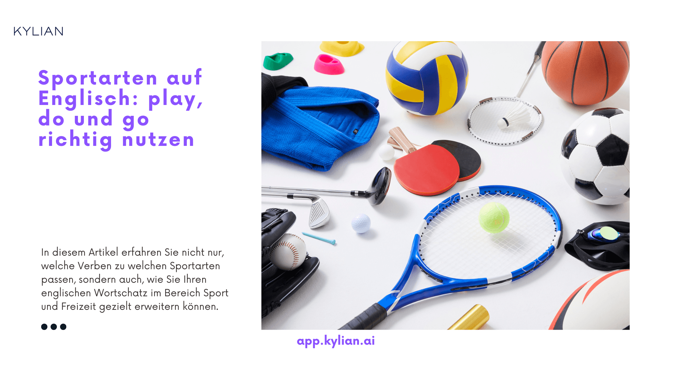 Sportarten auf Englisch: play, do und go richtig nutzen