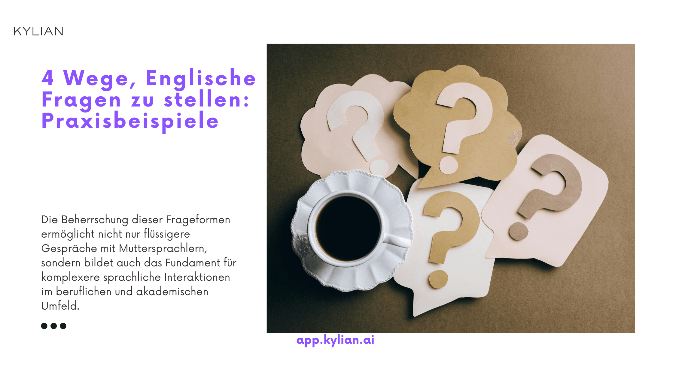 4 Wege, Englische Fragen zu stellen: Praxisbeispiele
