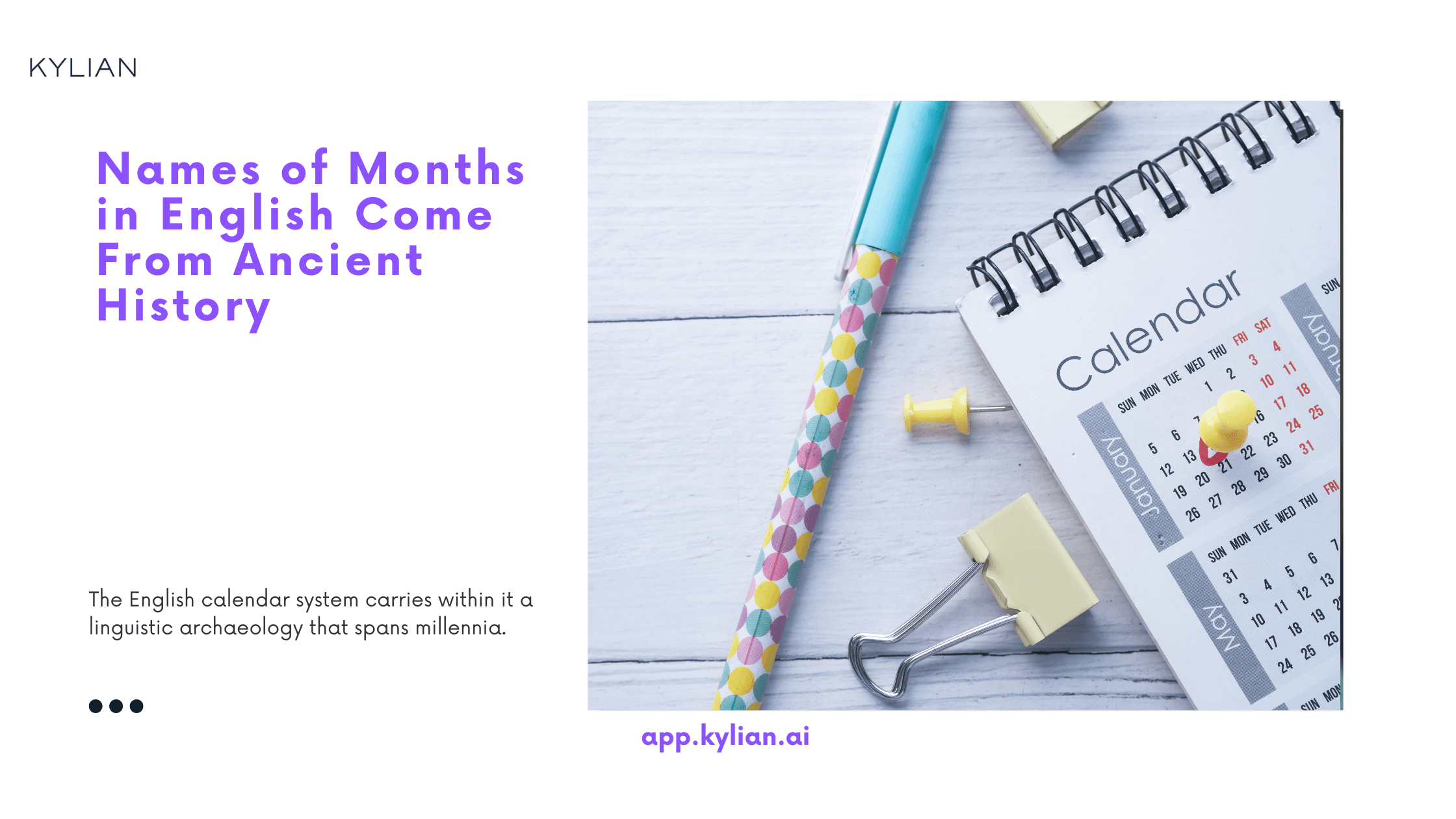 Names of Months in English Come From Ancient History