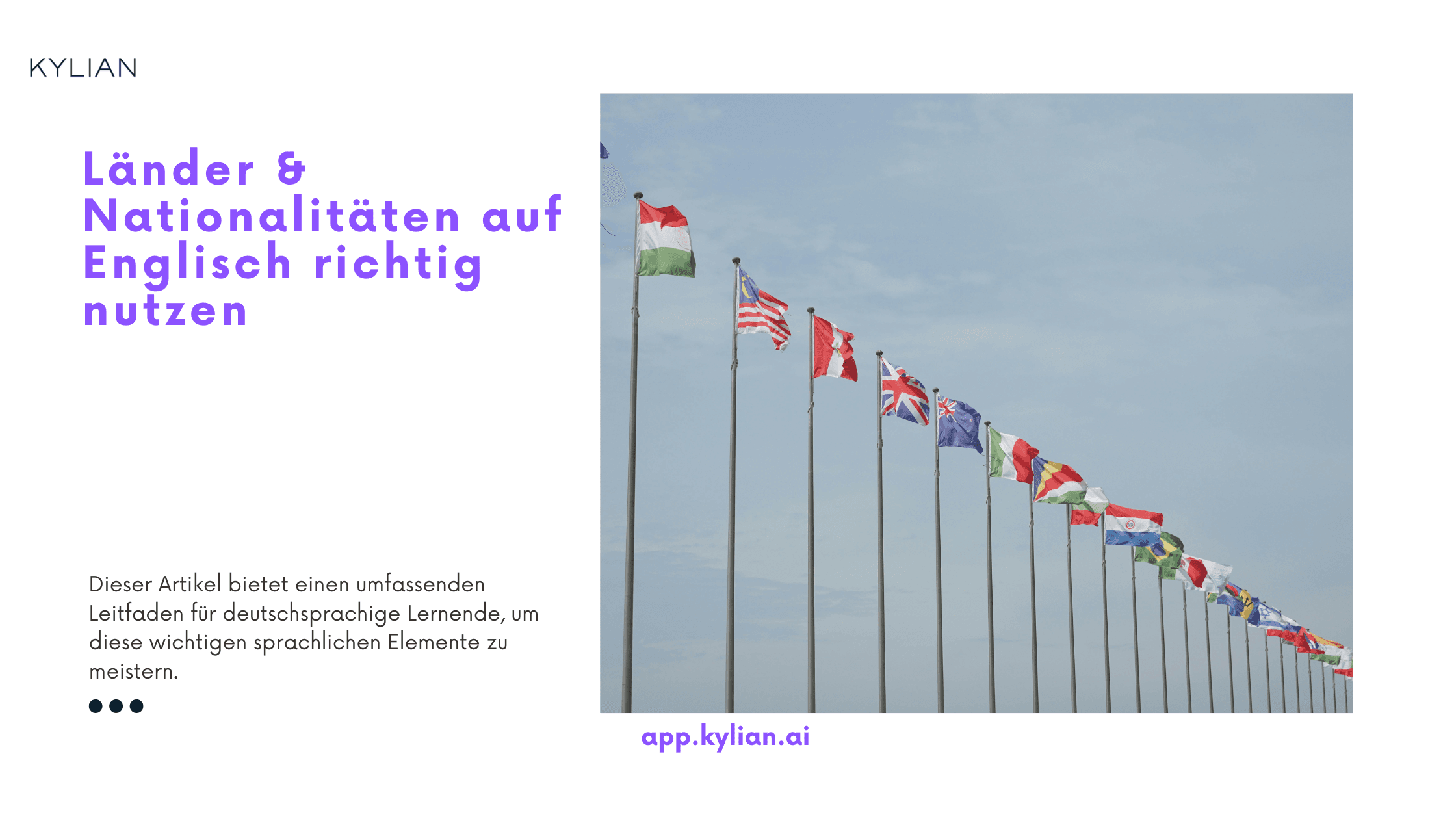 Länder & Nationalitäten auf Englisch richtig nutzen