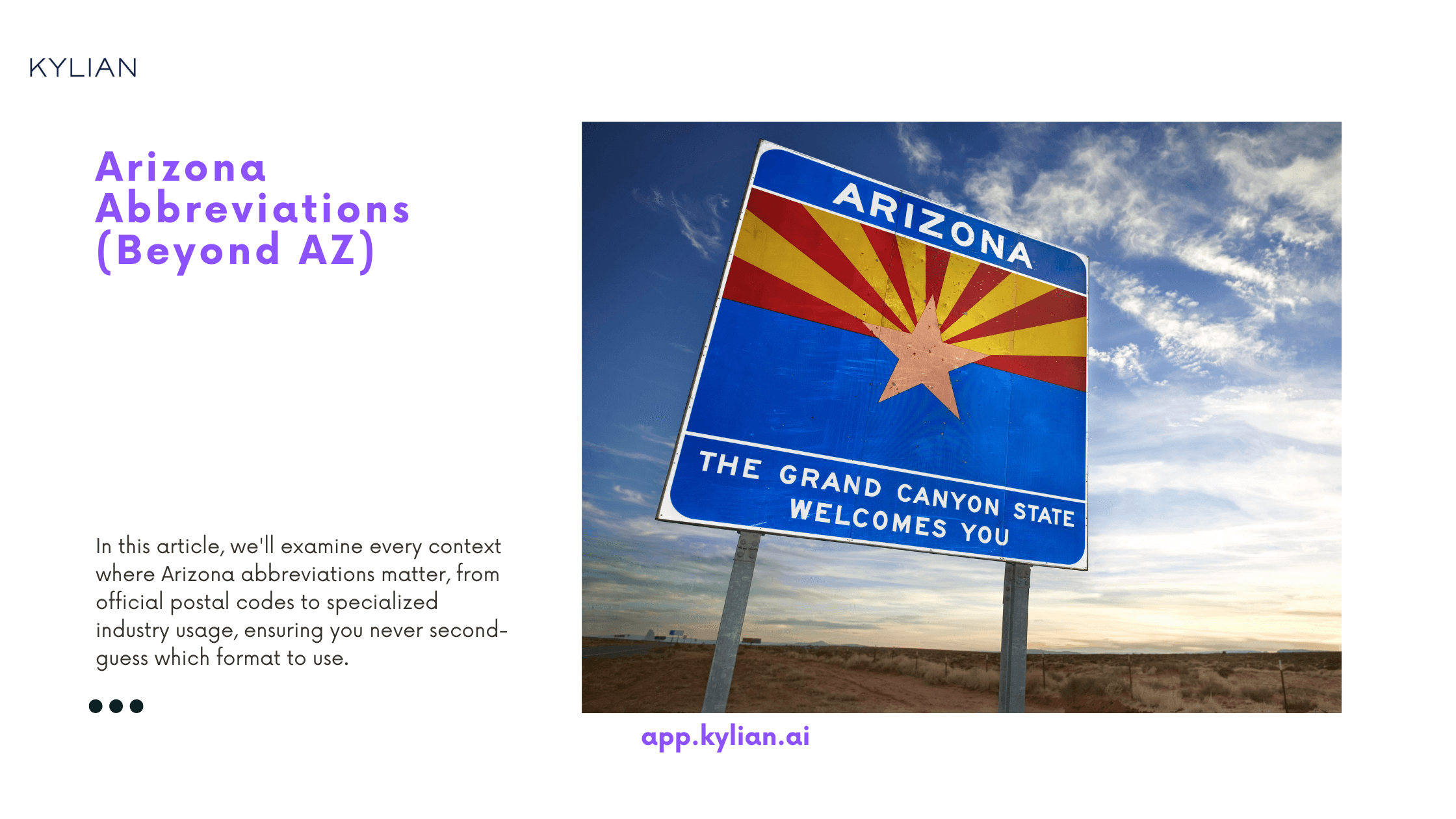 Arizona Abbreviations (Beyond AZ)