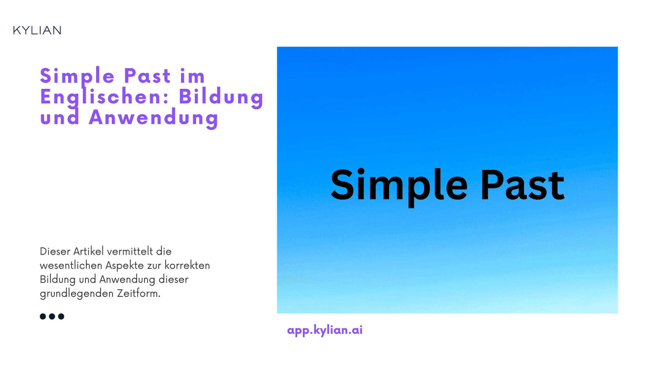 Simple Past im Englischen: Bildung und Anwendung