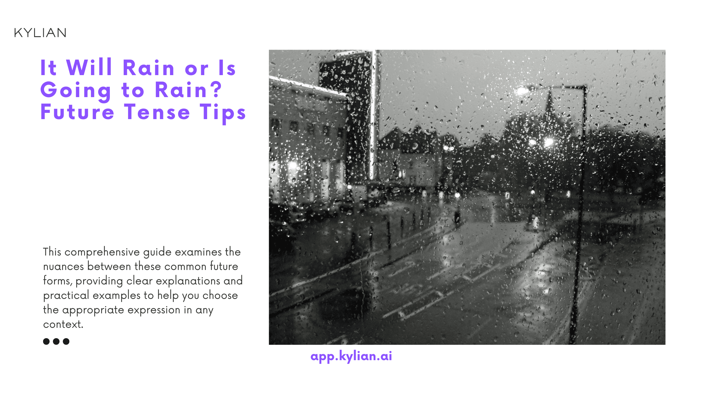 It Will Rain or Is Going to Rain? Future Tense Tips