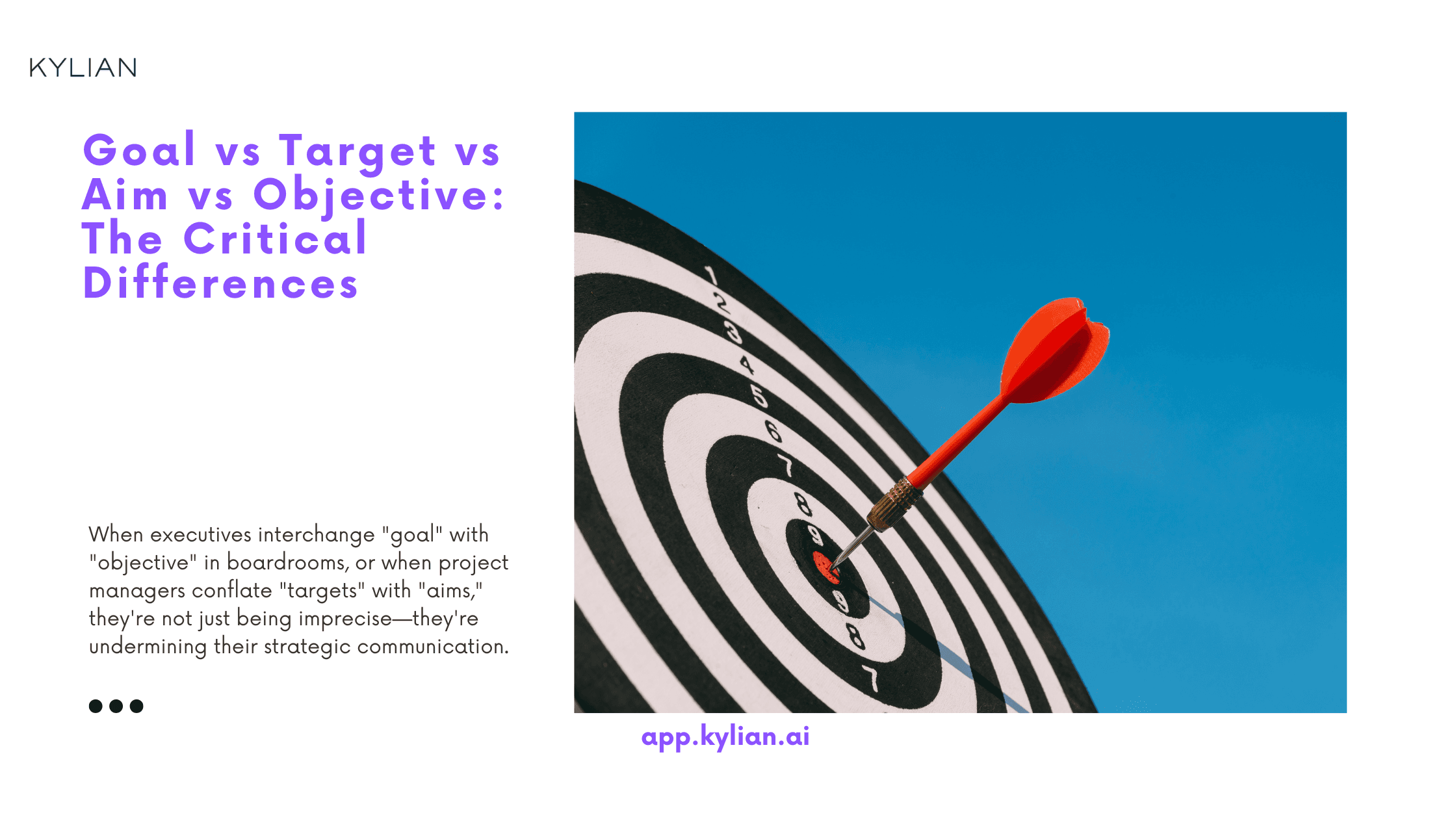 Goal vs Target vs Aim vs Objective: The Critical Differences