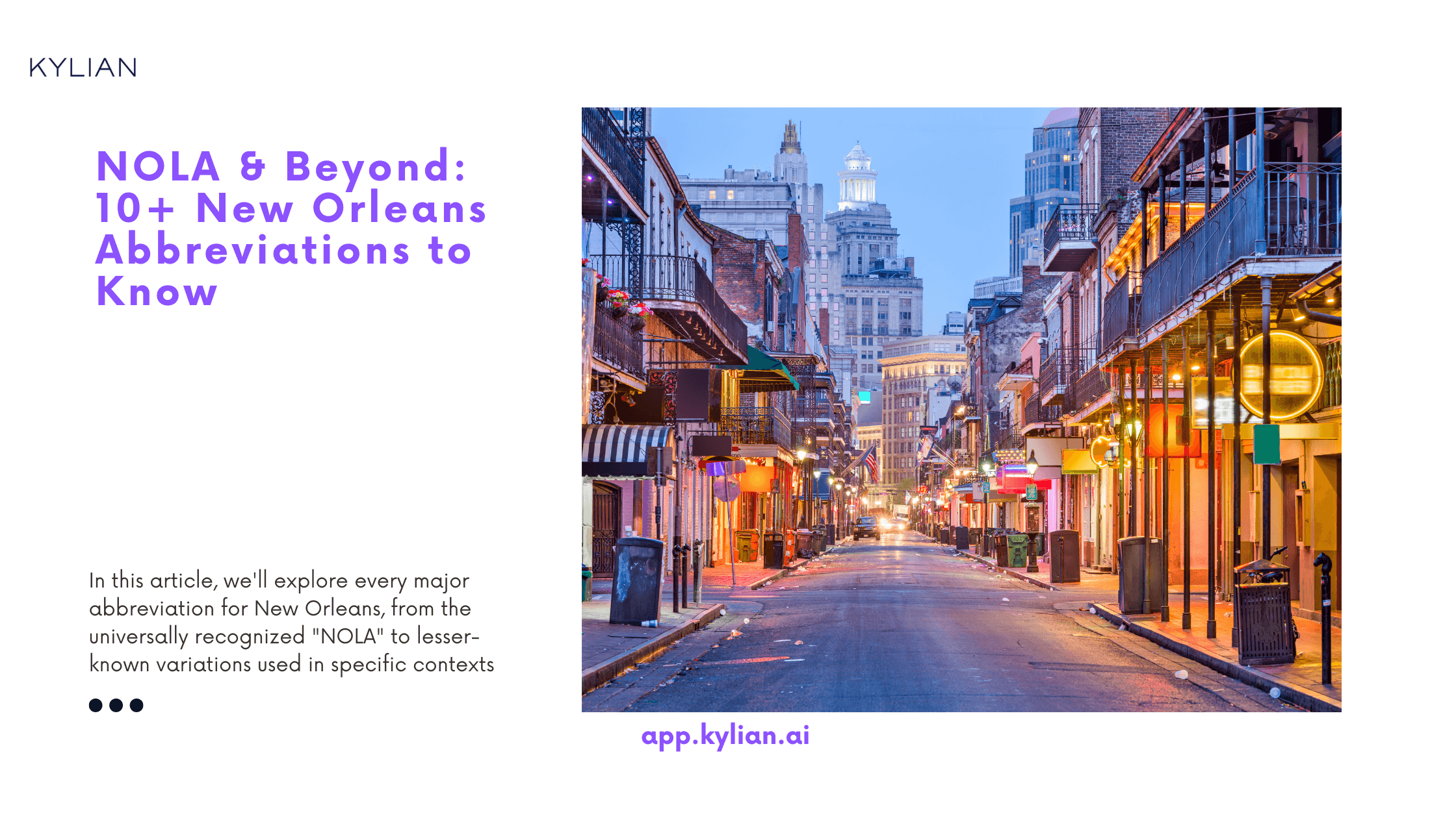 NOLA & Beyond: 10+ New Orleans Abbreviations to Know