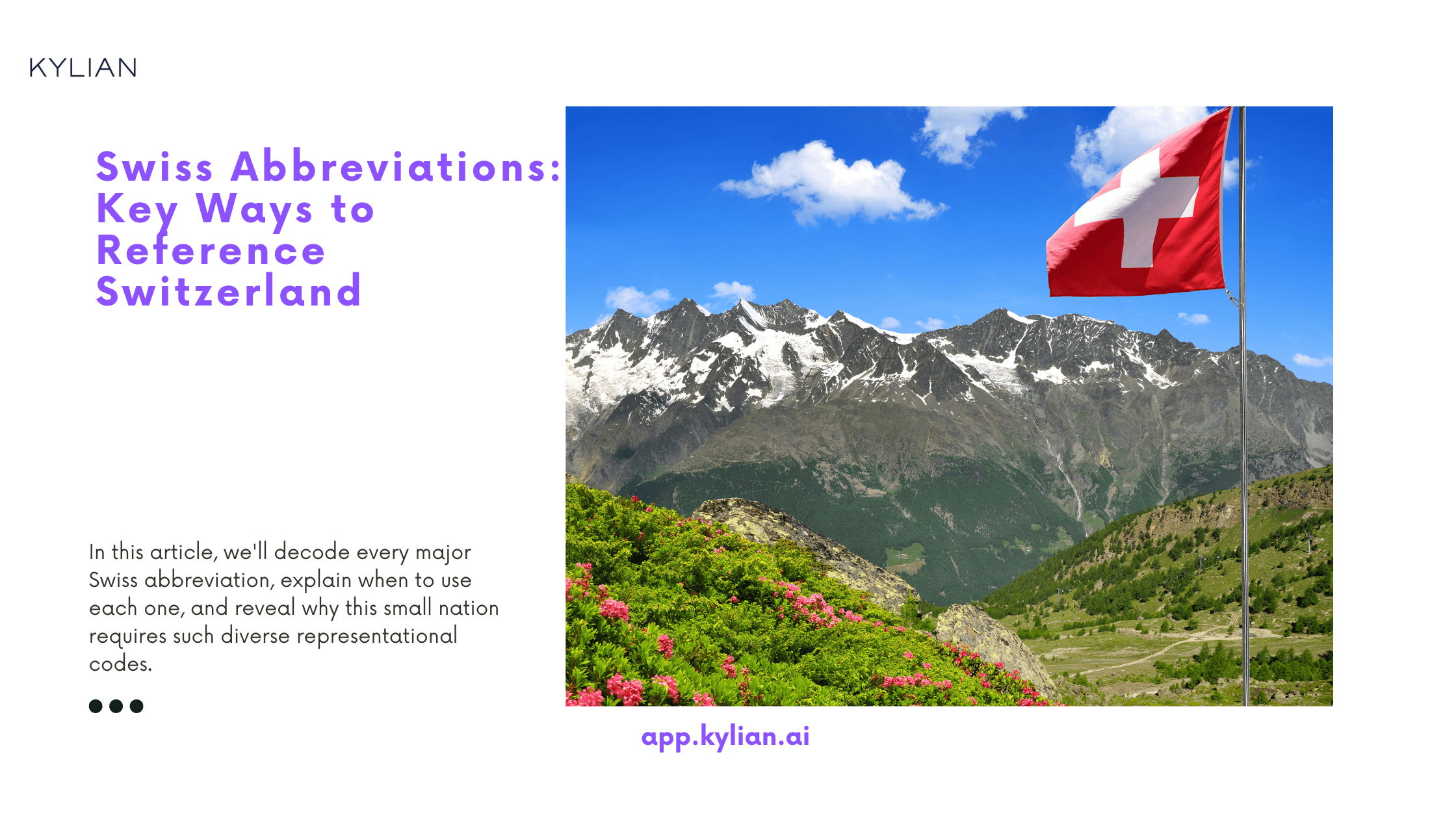 Swiss Abbreviations: Key Ways to Reference Switzerland