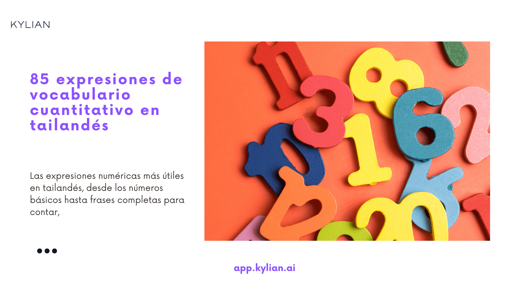 85 expresiones de vocabulario cuantitativo en tailandés