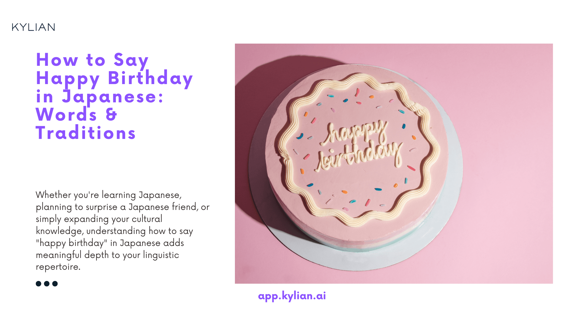 How to Say Happy Birthday in Japanese: Words & Traditions