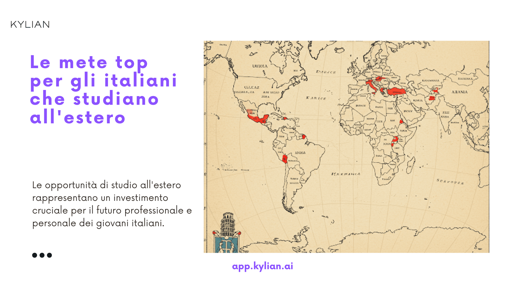 Le mete top per gli italiani che studiano all'estero
