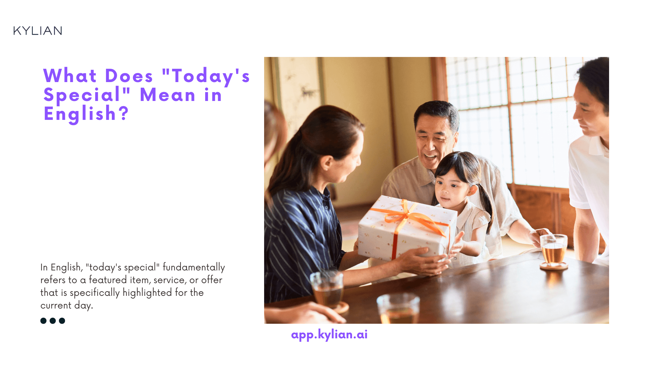 What Does "Today's Special" Mean in English?