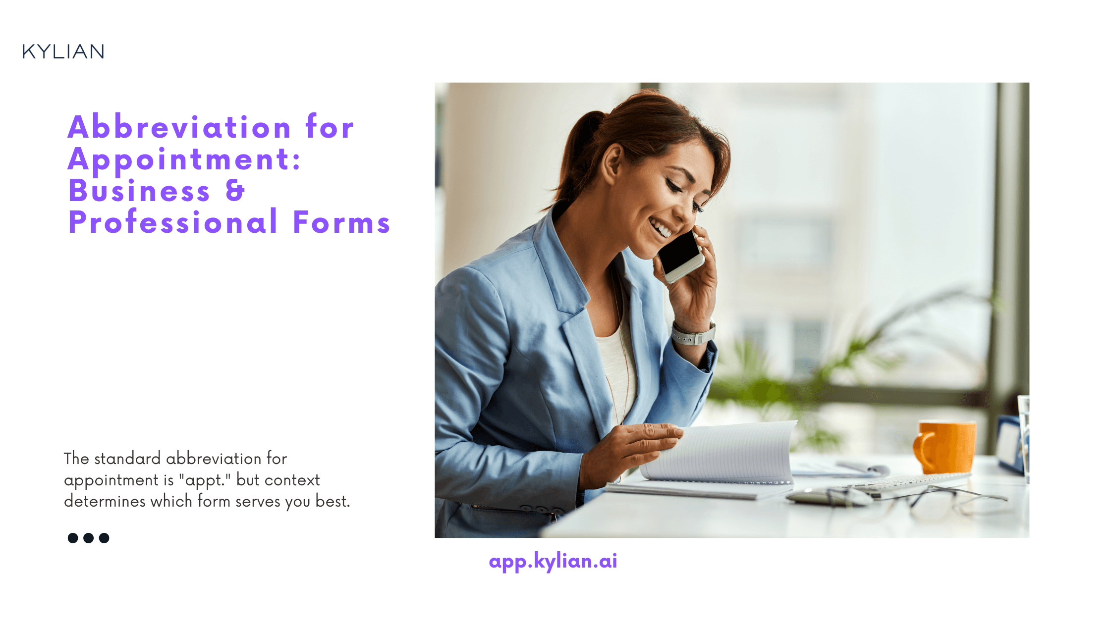 Abbreviation for Appointment: Business & Professional Forms