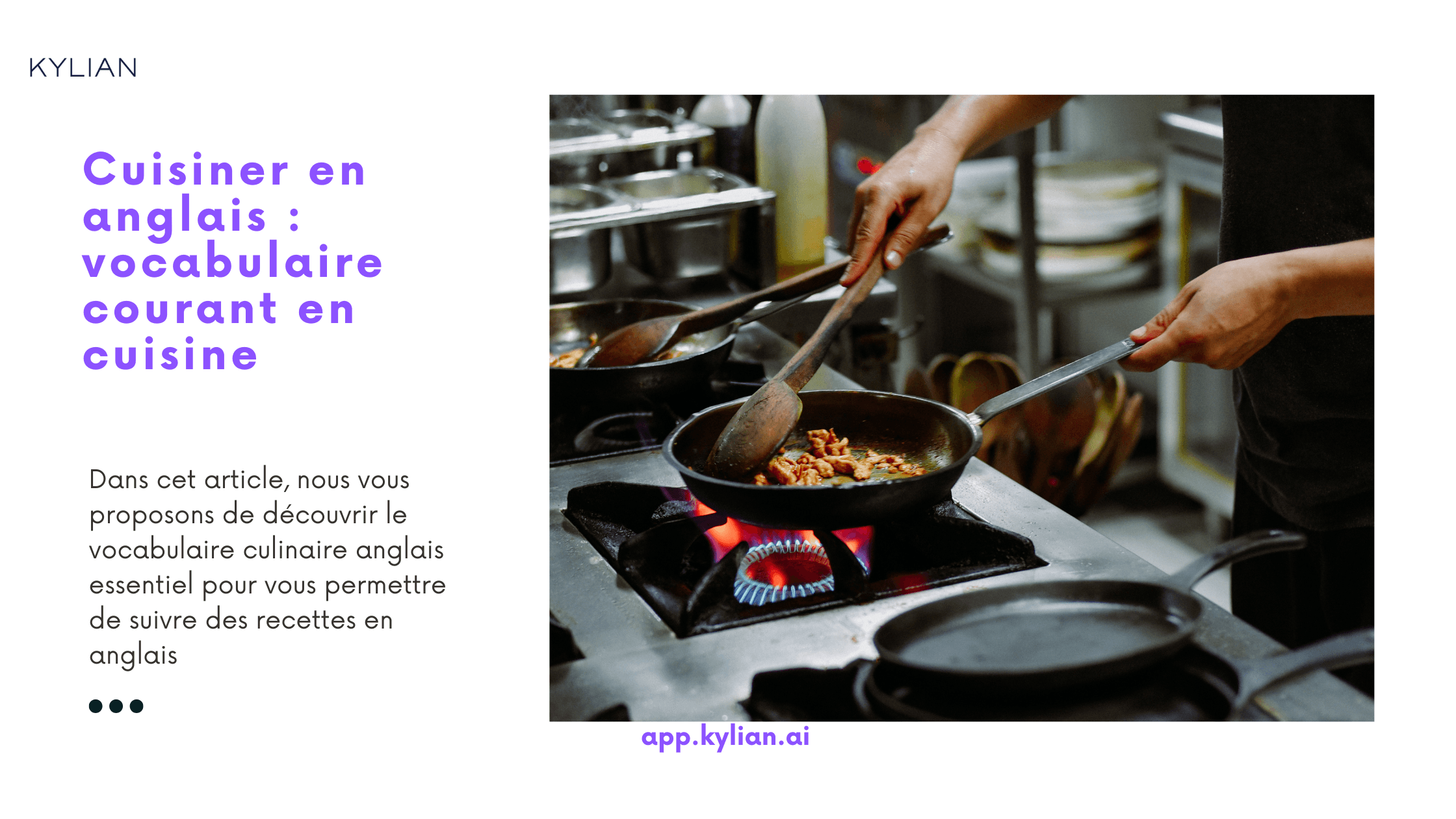 Cuisiner en anglais : vocabulaire courant en cuisine