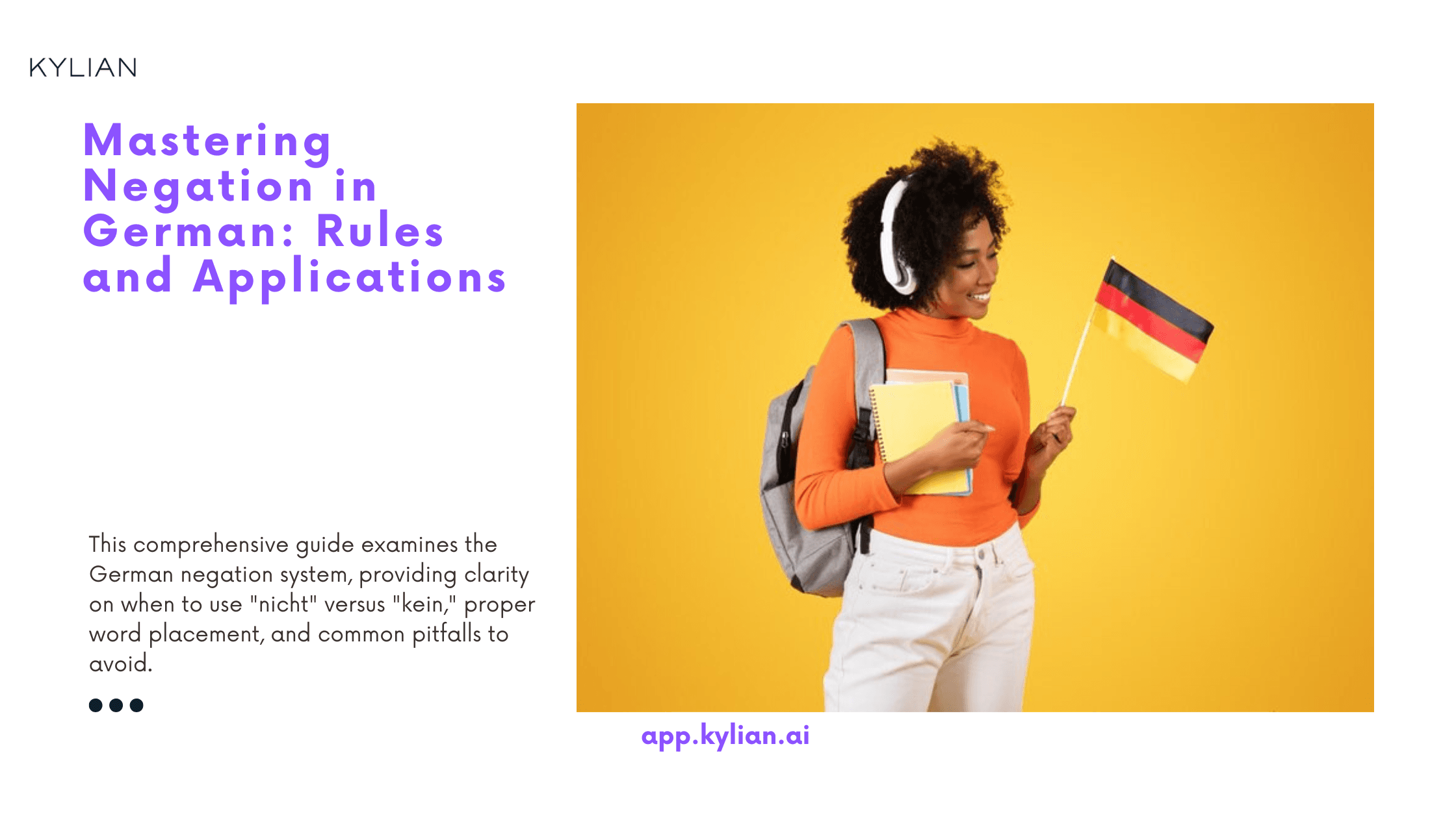 Mastering Negation in German: Rules and Applications