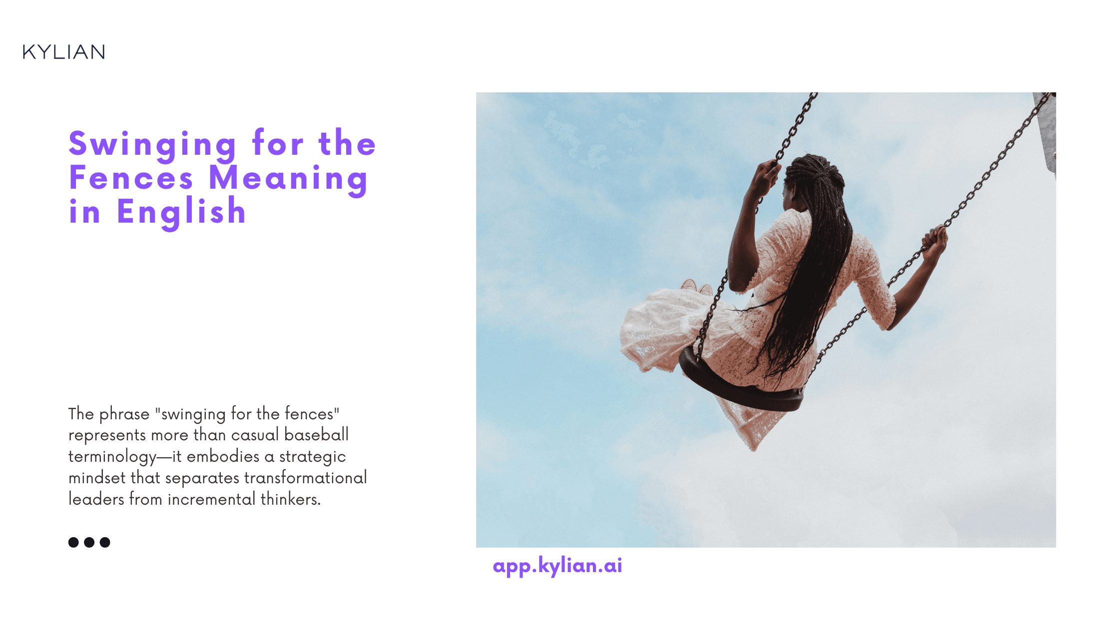 Swinging for the Fences Meaning in English