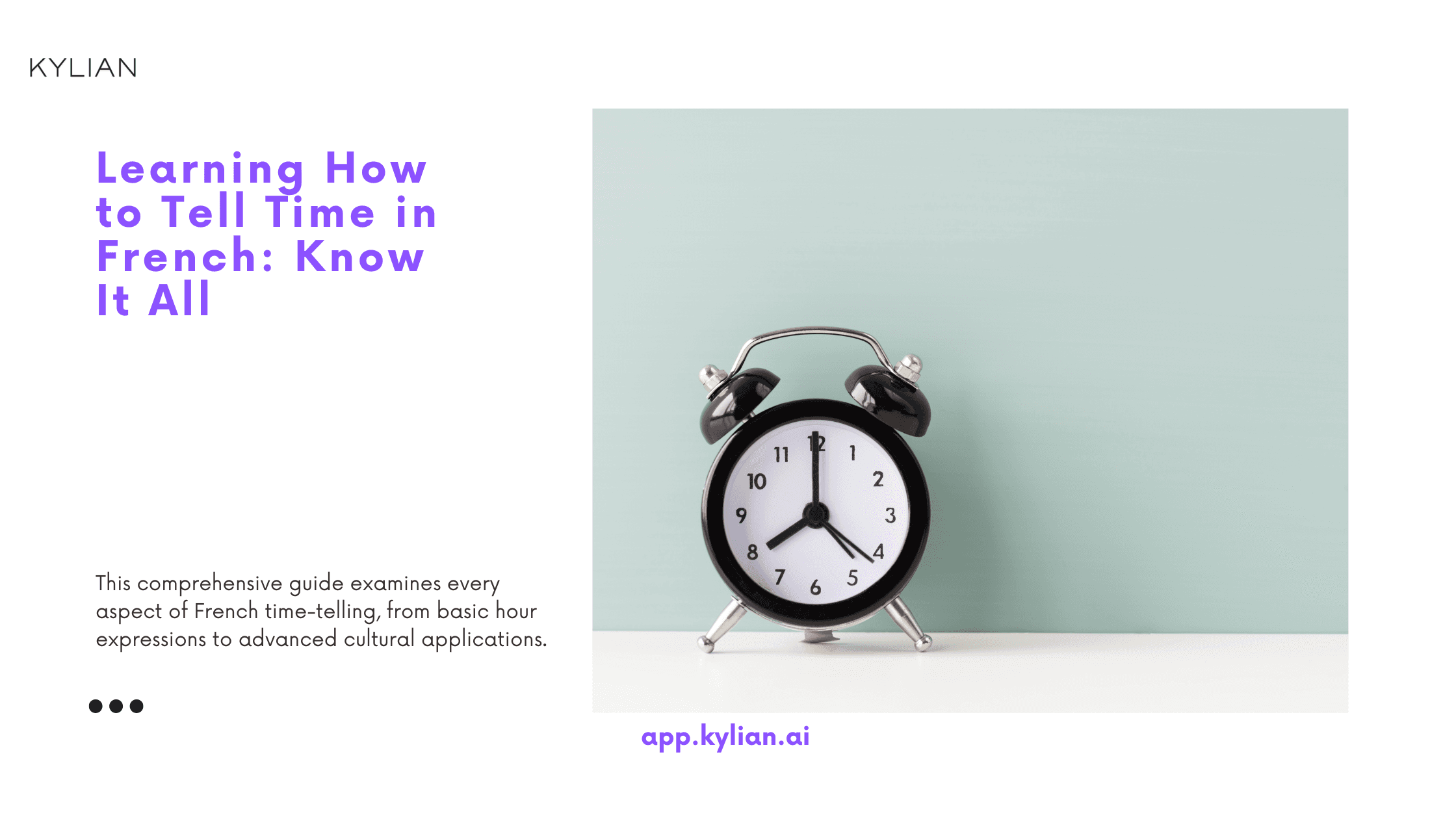 Learning How to Tell Time in French: Know It All