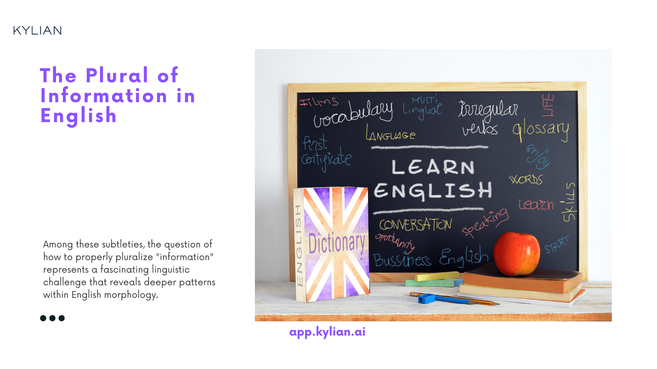 The Plural of Information in English