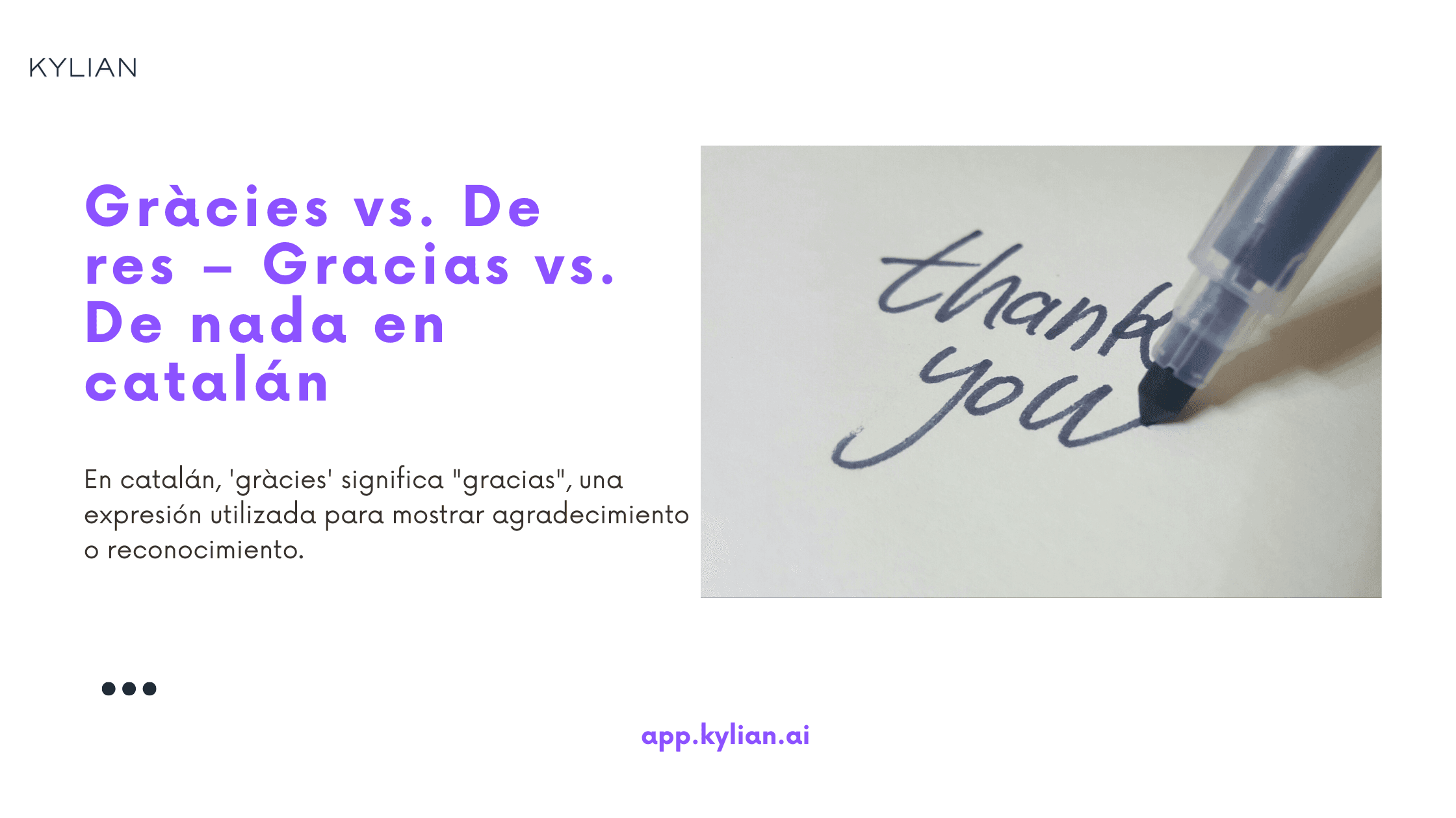 Gràcies vs. De res – Gracias vs. De nada en catalán