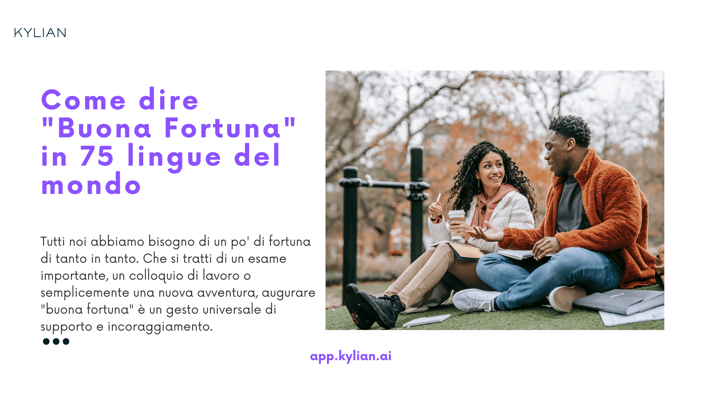 Come dire "Buona Fortuna" in 75 lingue del mondo