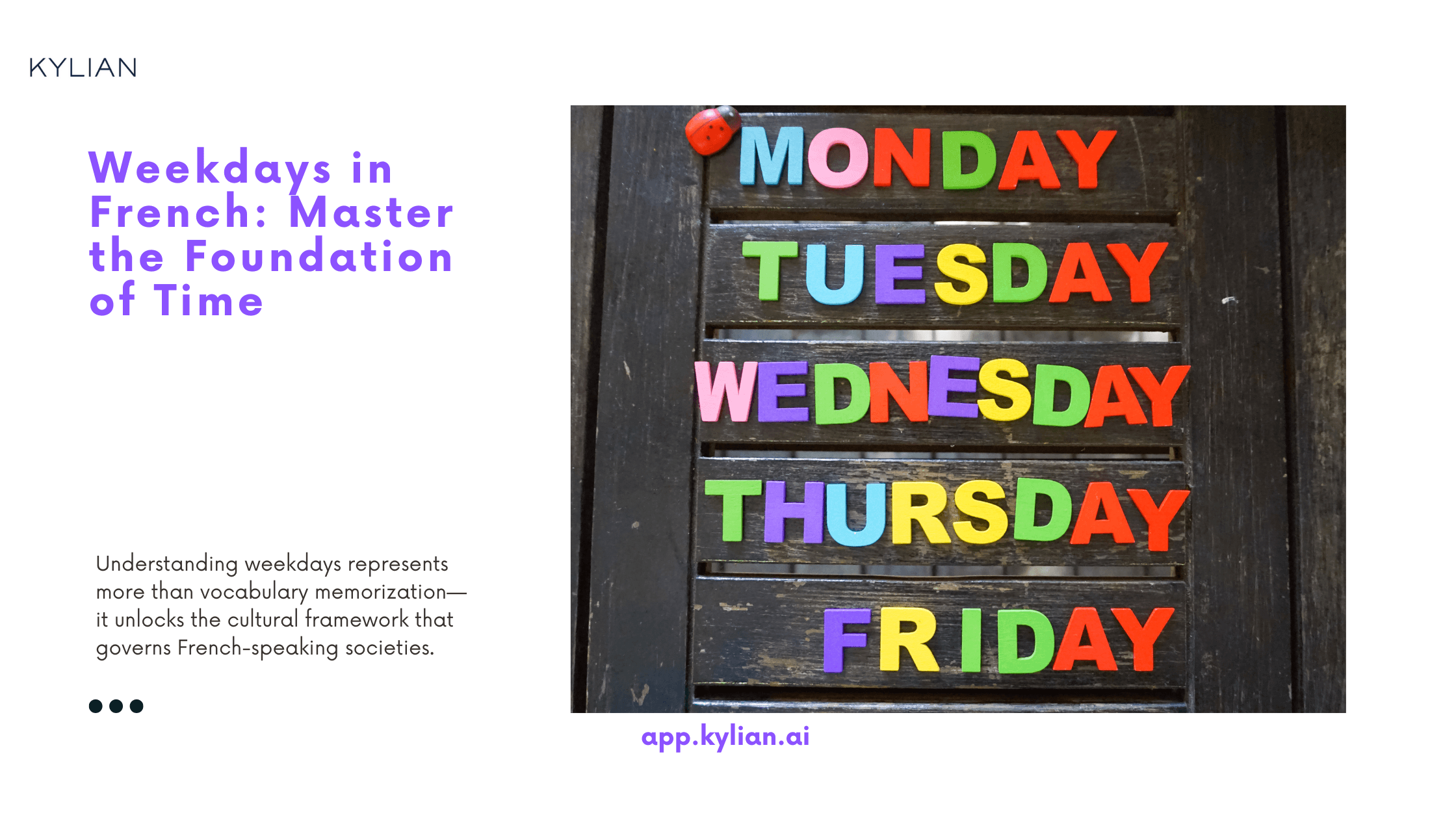 Weekdays in French: Master the Foundation of Time