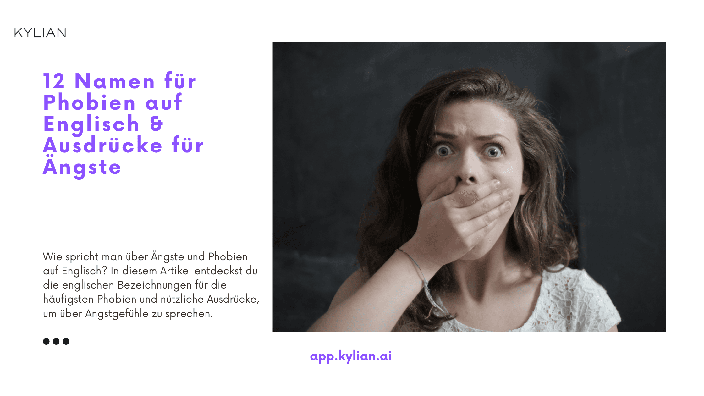 12 Namen für Phobien auf Englisch & Ausdrücke für Ängste