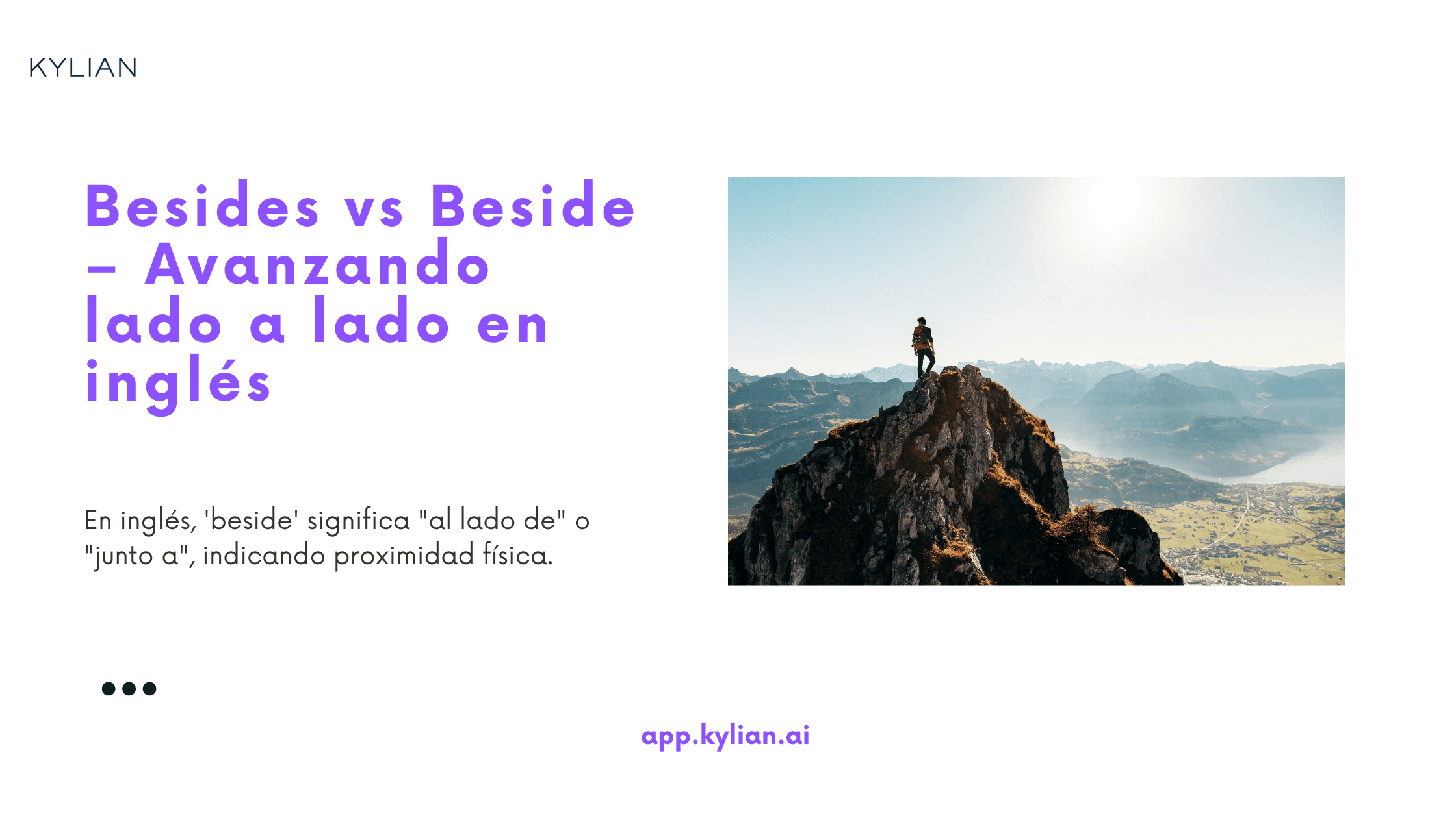 Besides vs Beside – Avanzando lado a lado en inglés