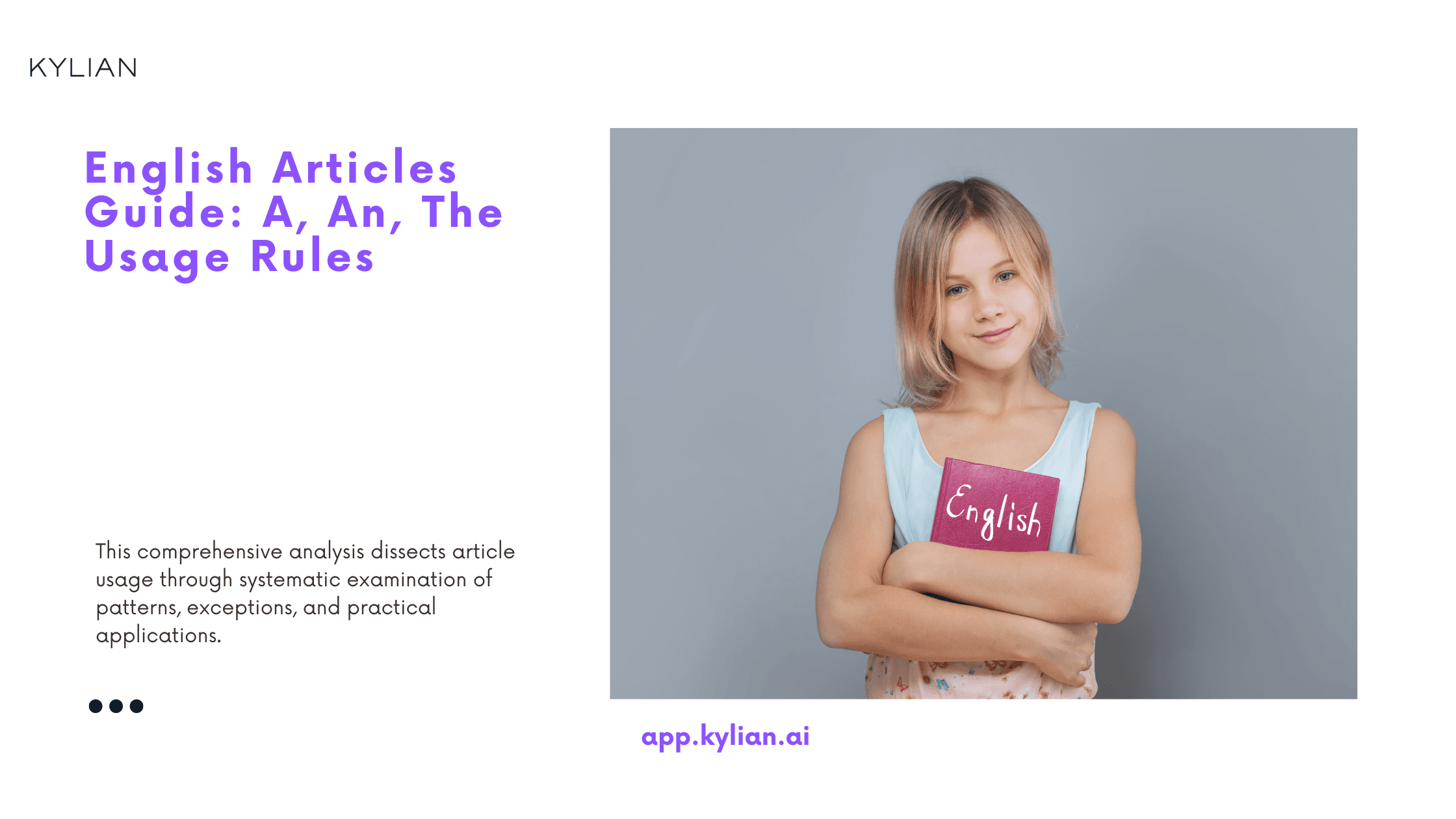 English Articles Guide: A, An, The Usage Rules