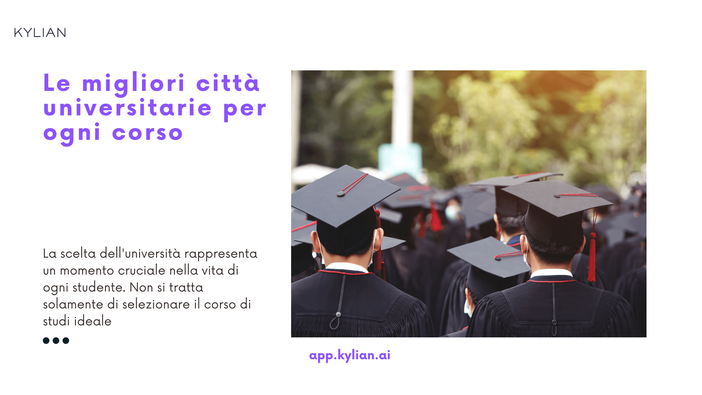 Le migliori città universitarie per ogni corso