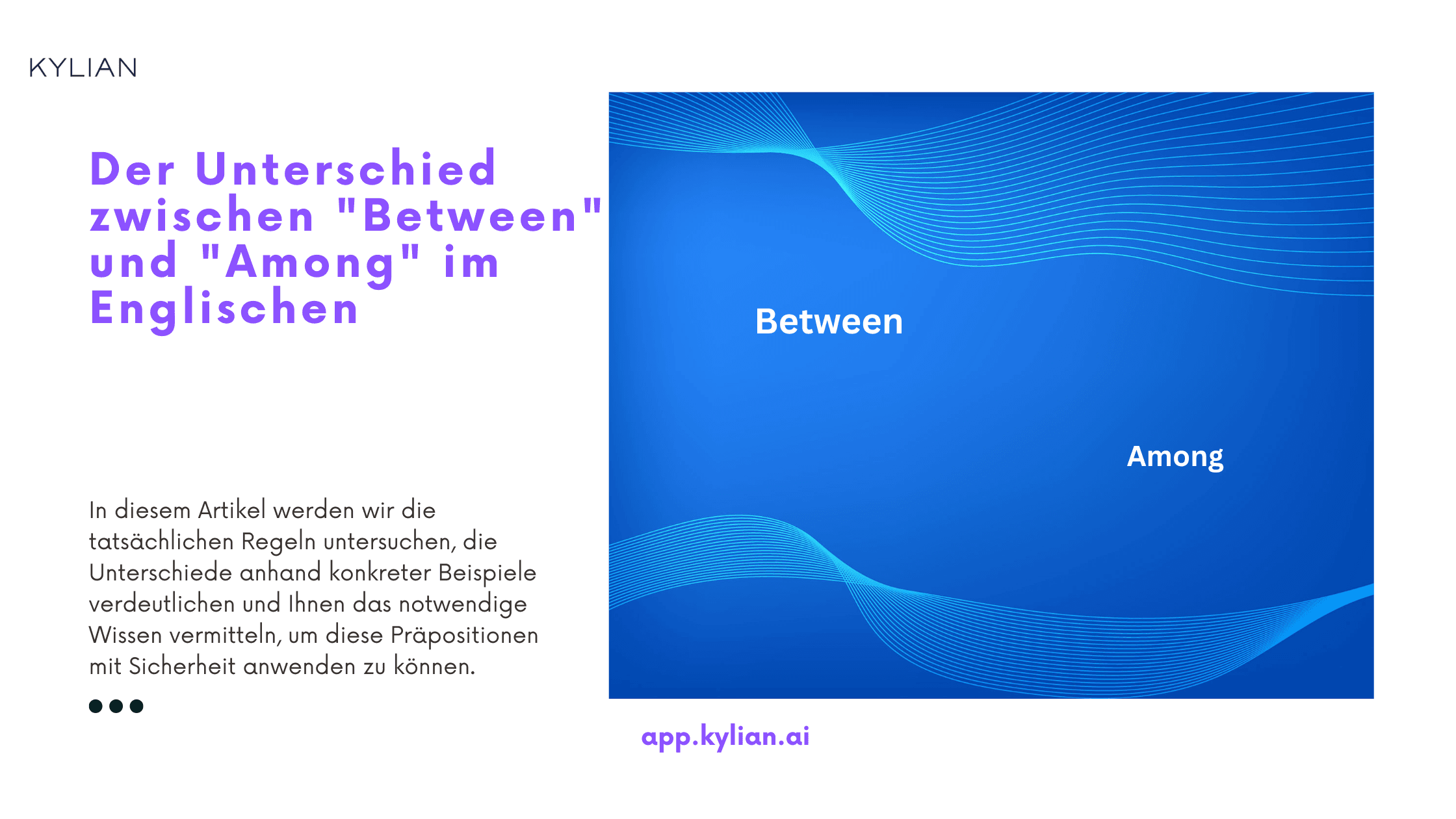 Der Unterschied zwischen "Between" und "Among" im Englischen