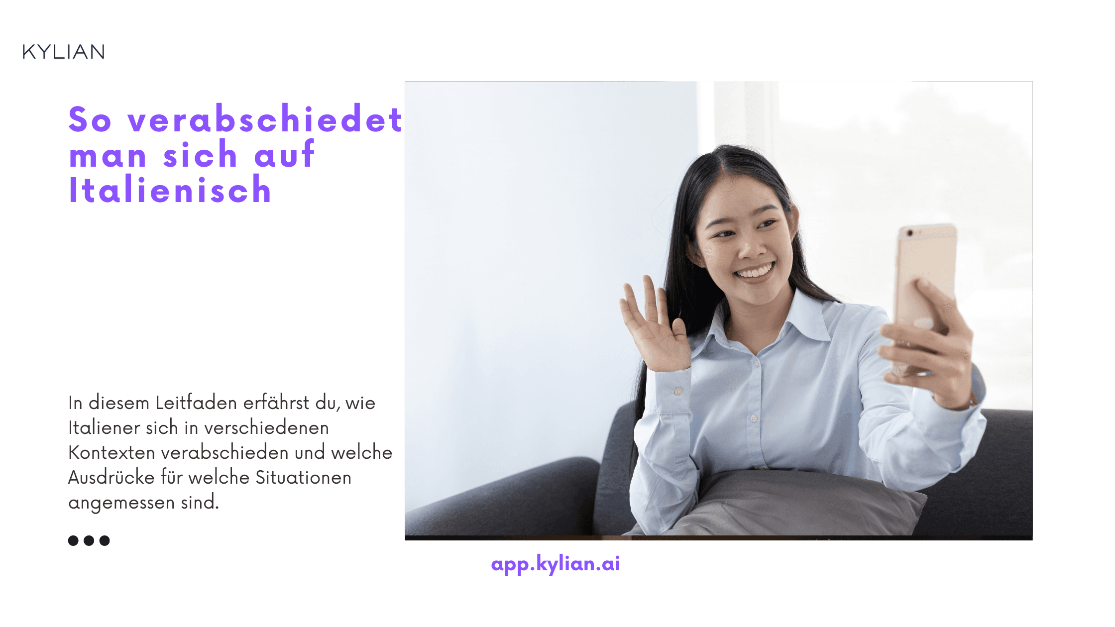 So verabschiedet man sich auf Italienisch