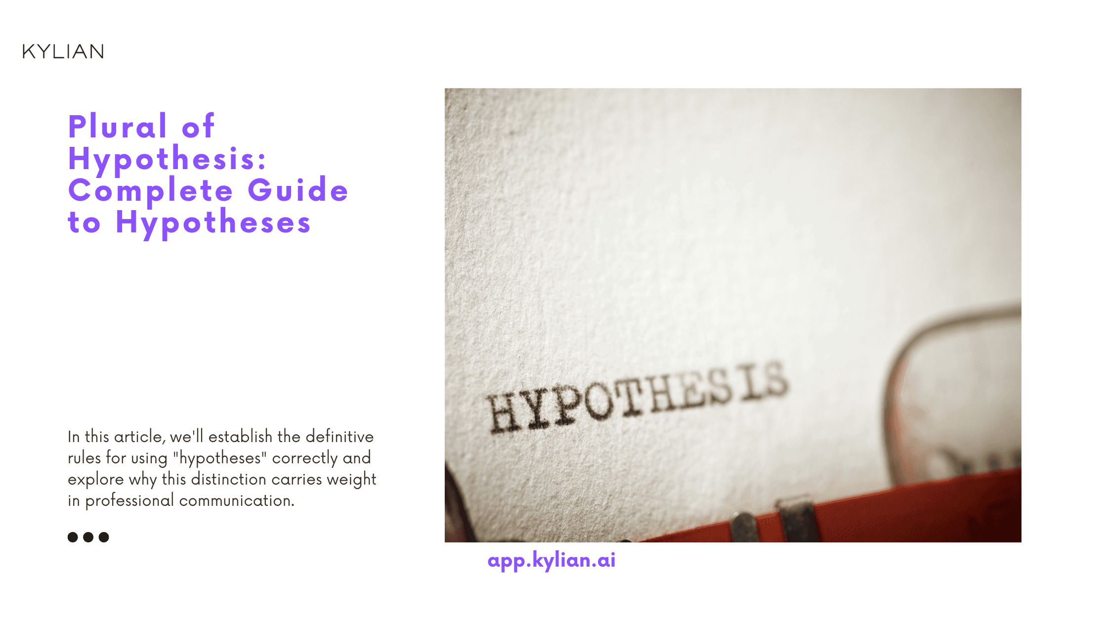 Plural of Hypothesis: Complete Guide to Hypotheses
