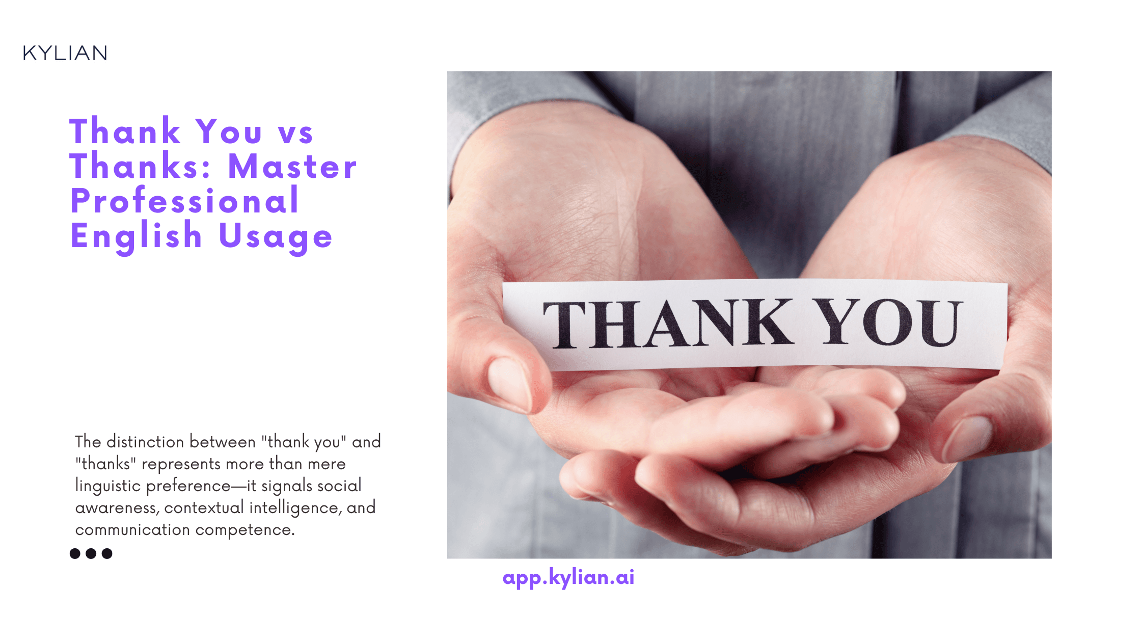 Thank You vs Thanks: Master Professional English Usage