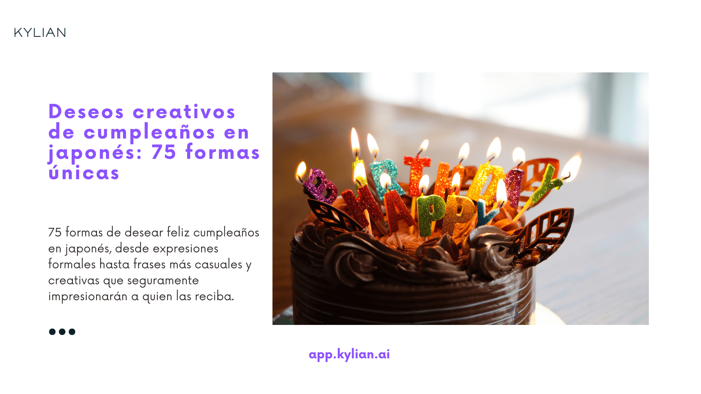 Deseos creativos de cumpleaños en japonés: 75 formas únicas