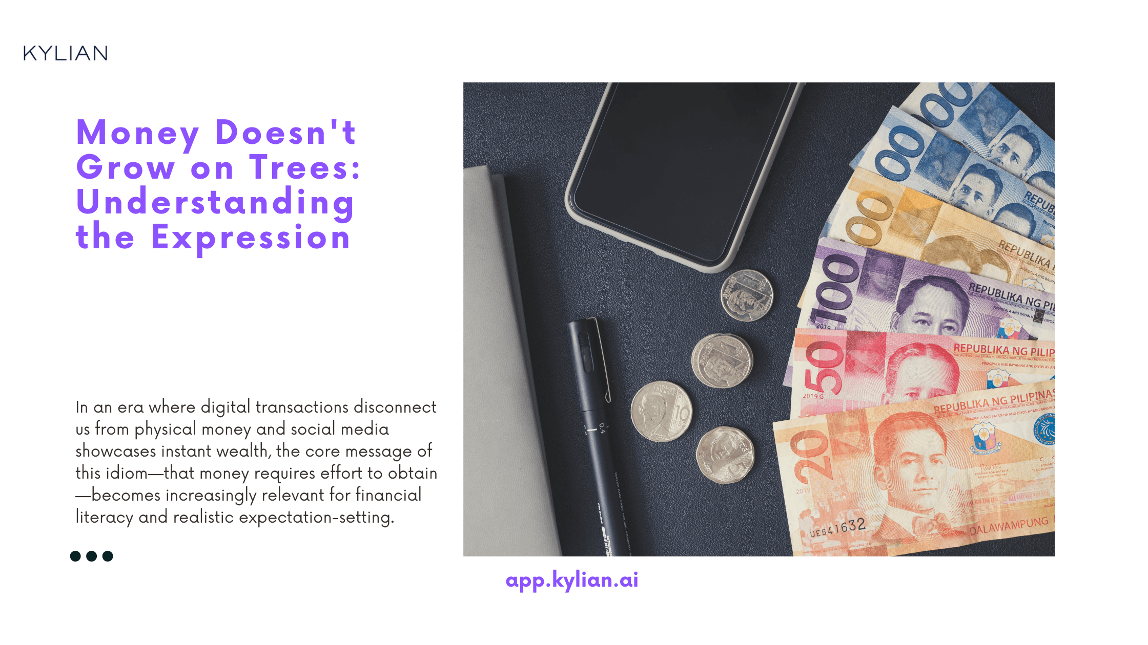 Money Doesn't Grow on Trees: Understanding the Expression