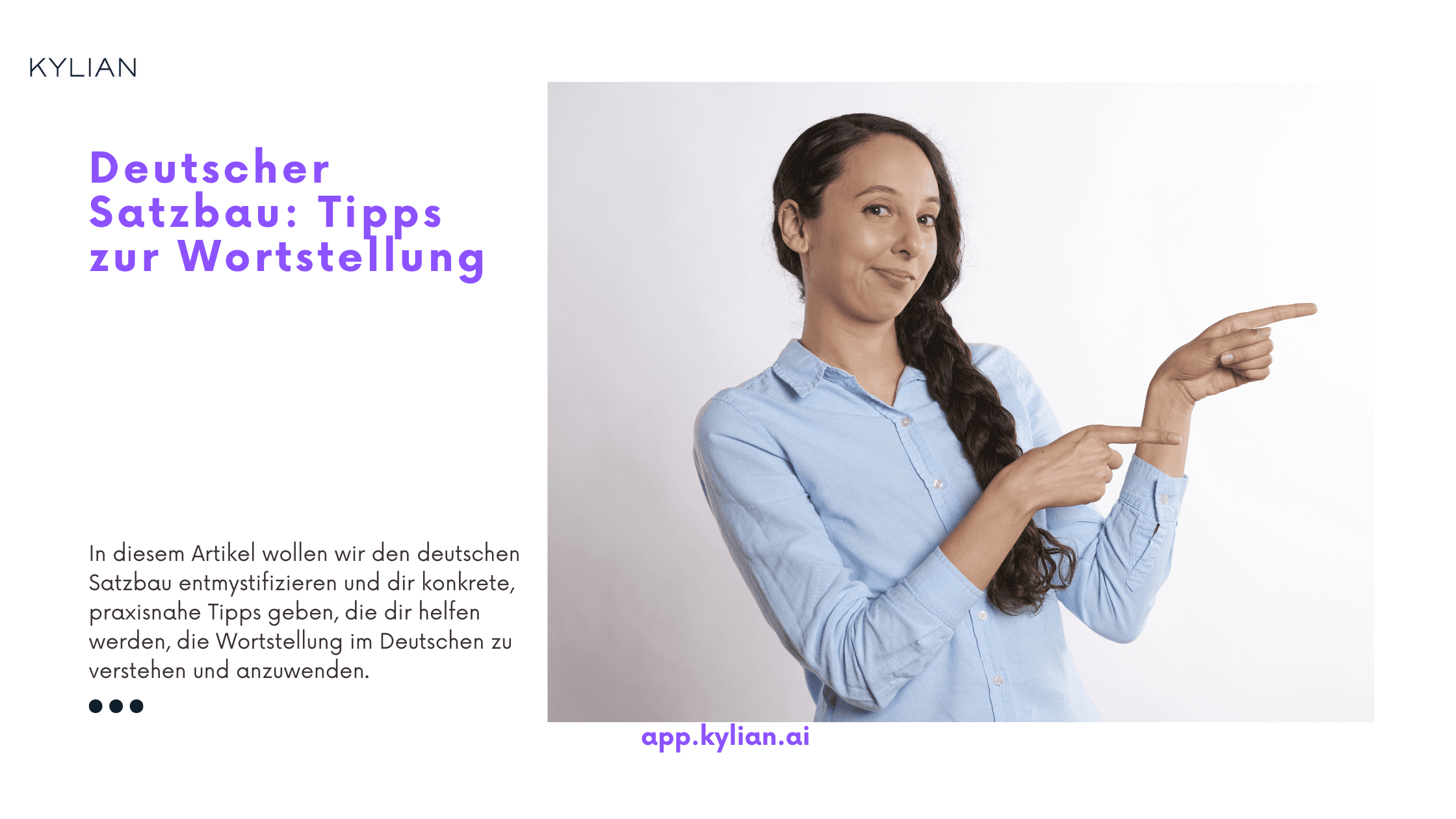 Deutscher Satzbau: Tipps zur Wortstellung