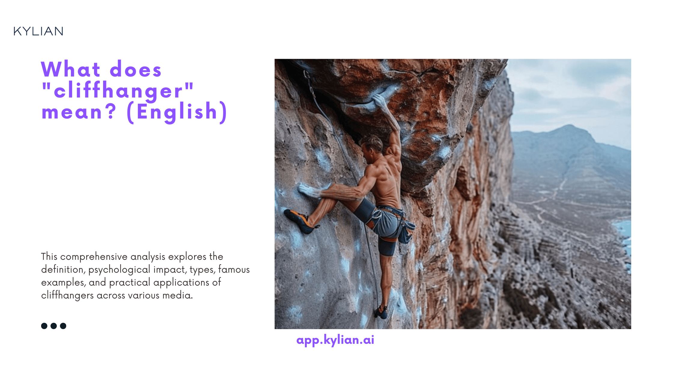 What does "cliffhanger" mean? (English)