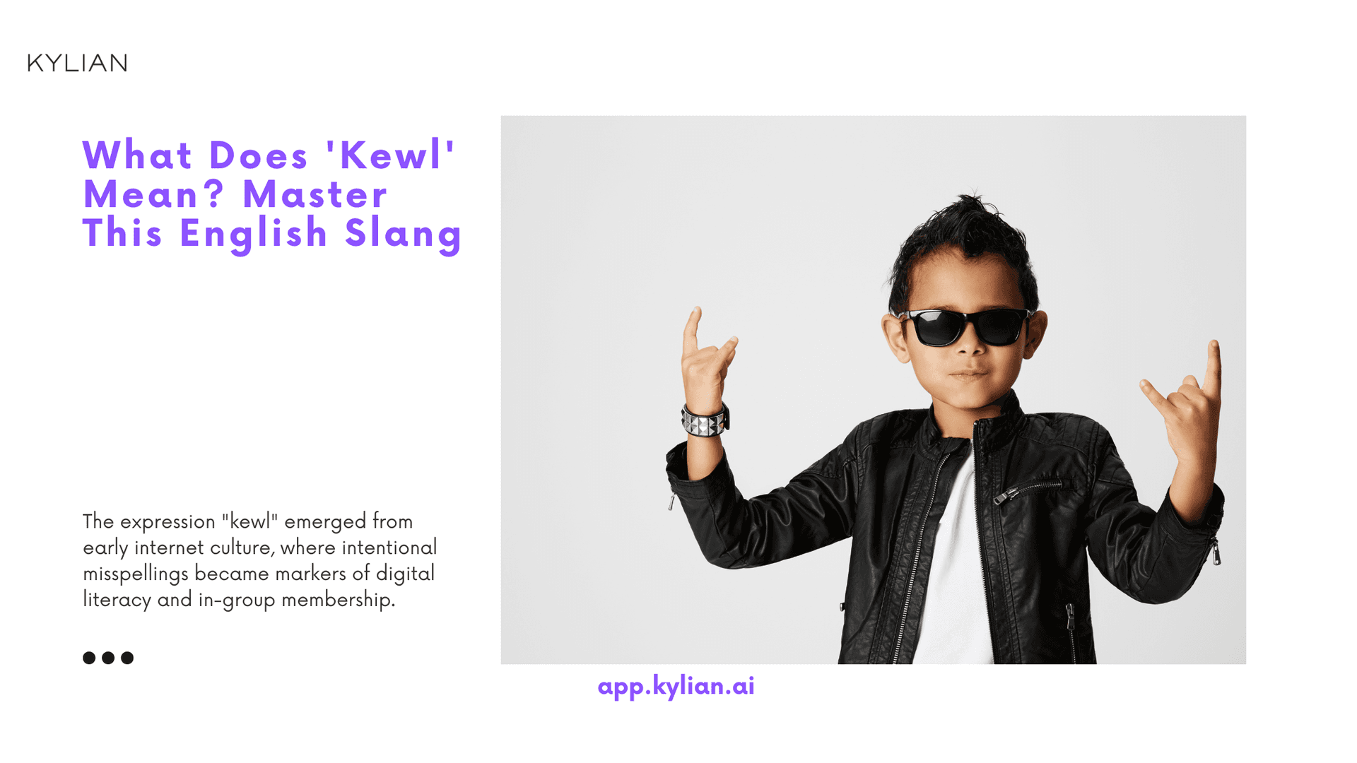 Kewl Script Kewl slang expression | Learn English